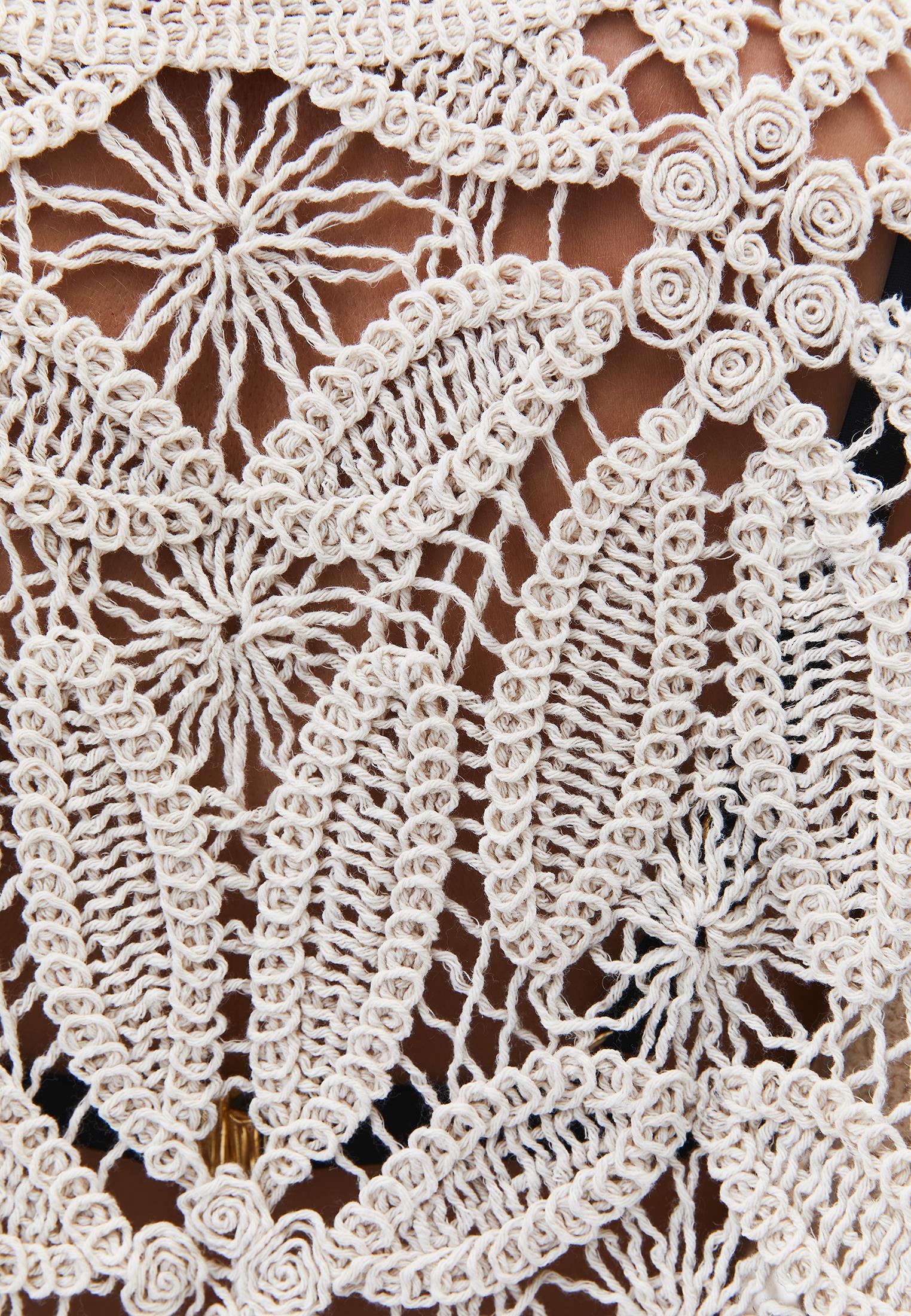 Blouse With Ajour Details - ALMOND MILK