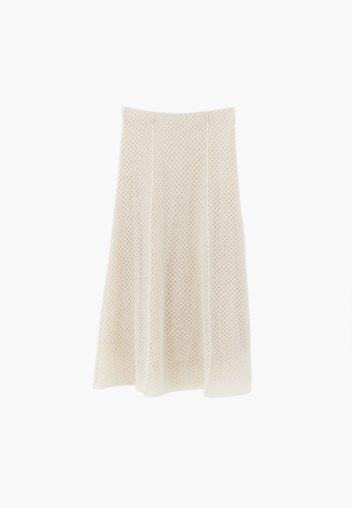 Ajour A-Line Long Skirt - Cream