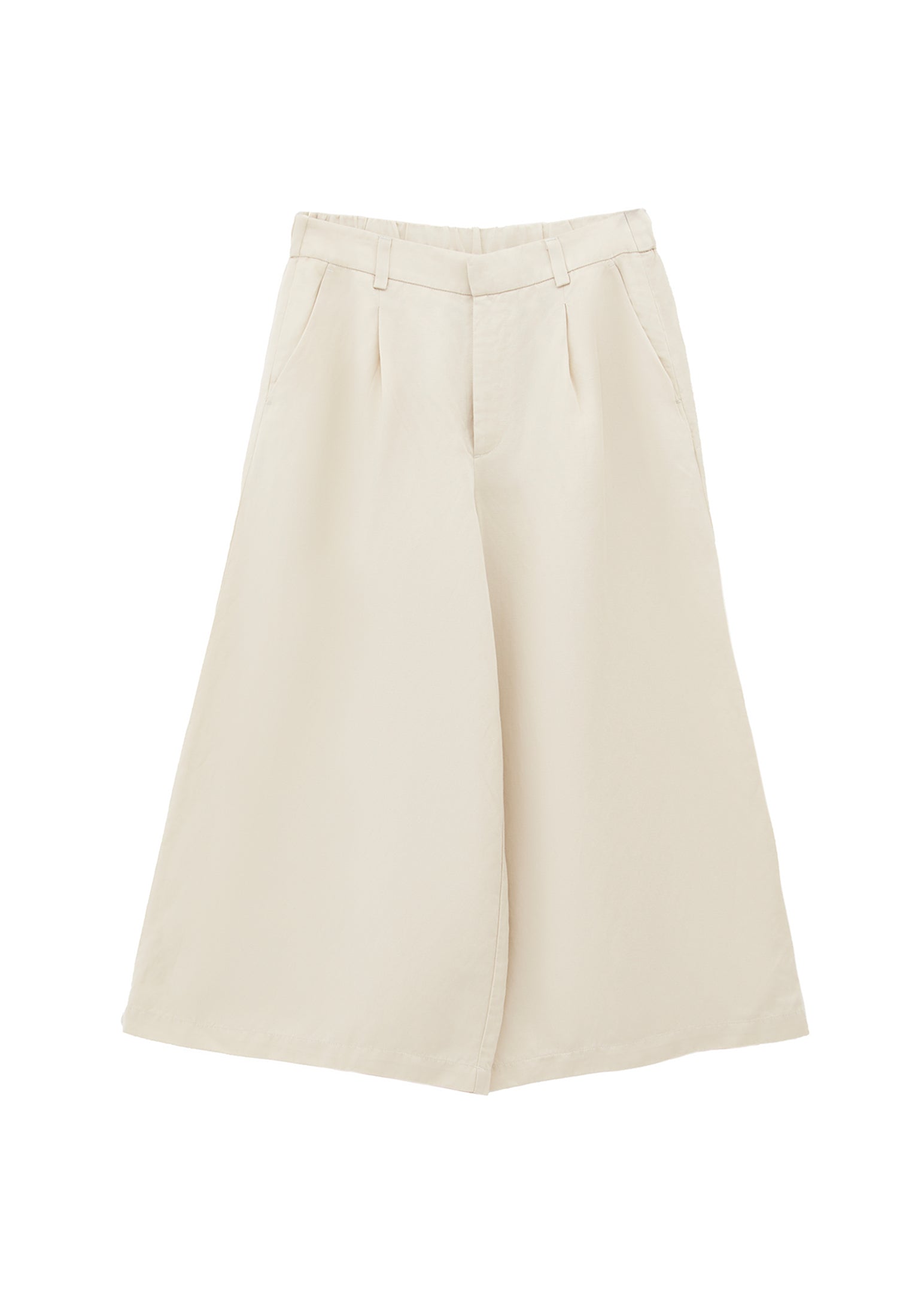 Ultra High Waist Culotte - ALMOND MILK