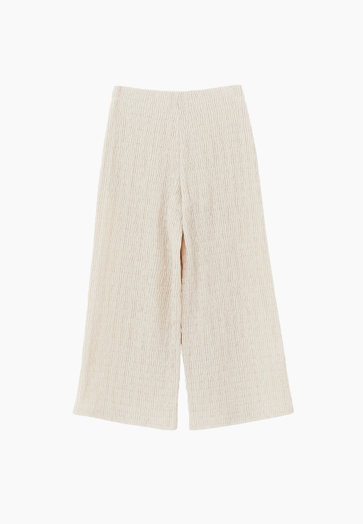 Wide Leg Midi Culotte Pants - Cream