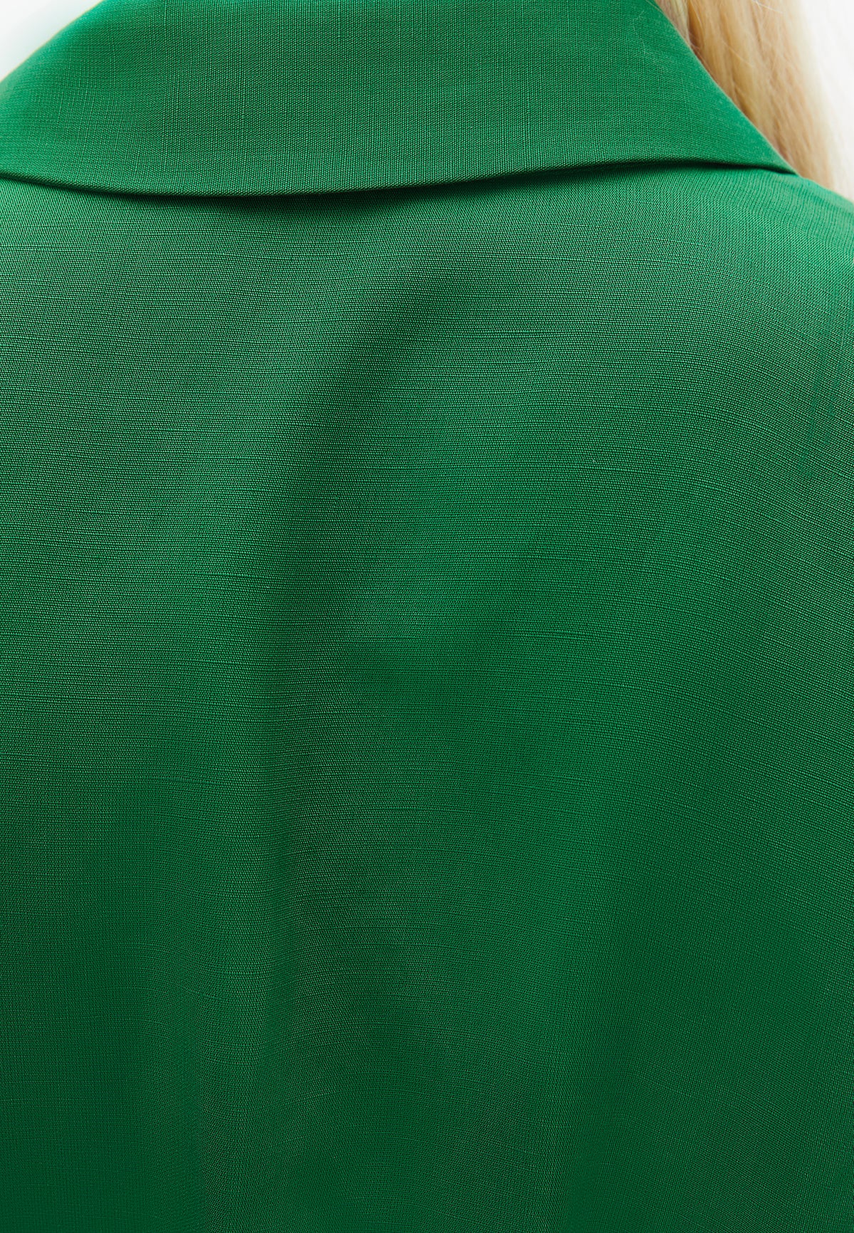 Belt Detailed Long Shirt Collar Dress - Green