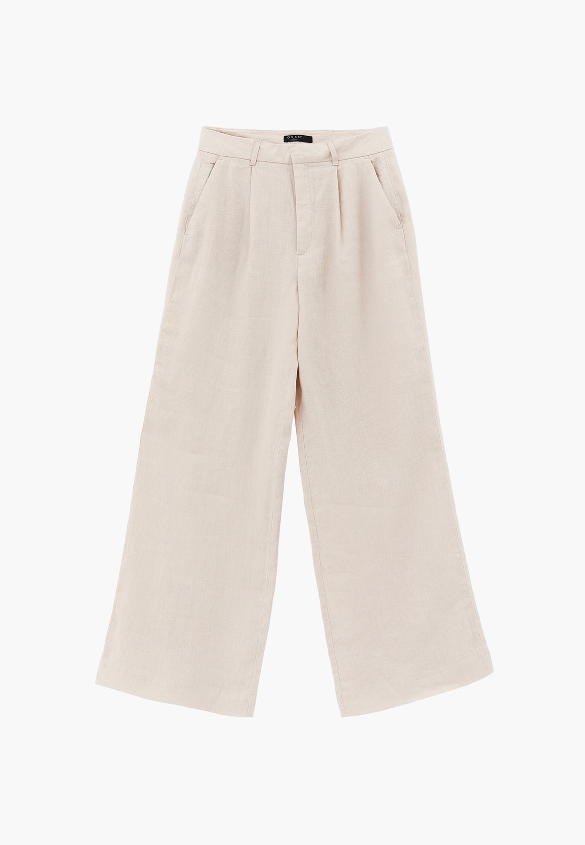 Pleated Wide Leg Pants - Beige