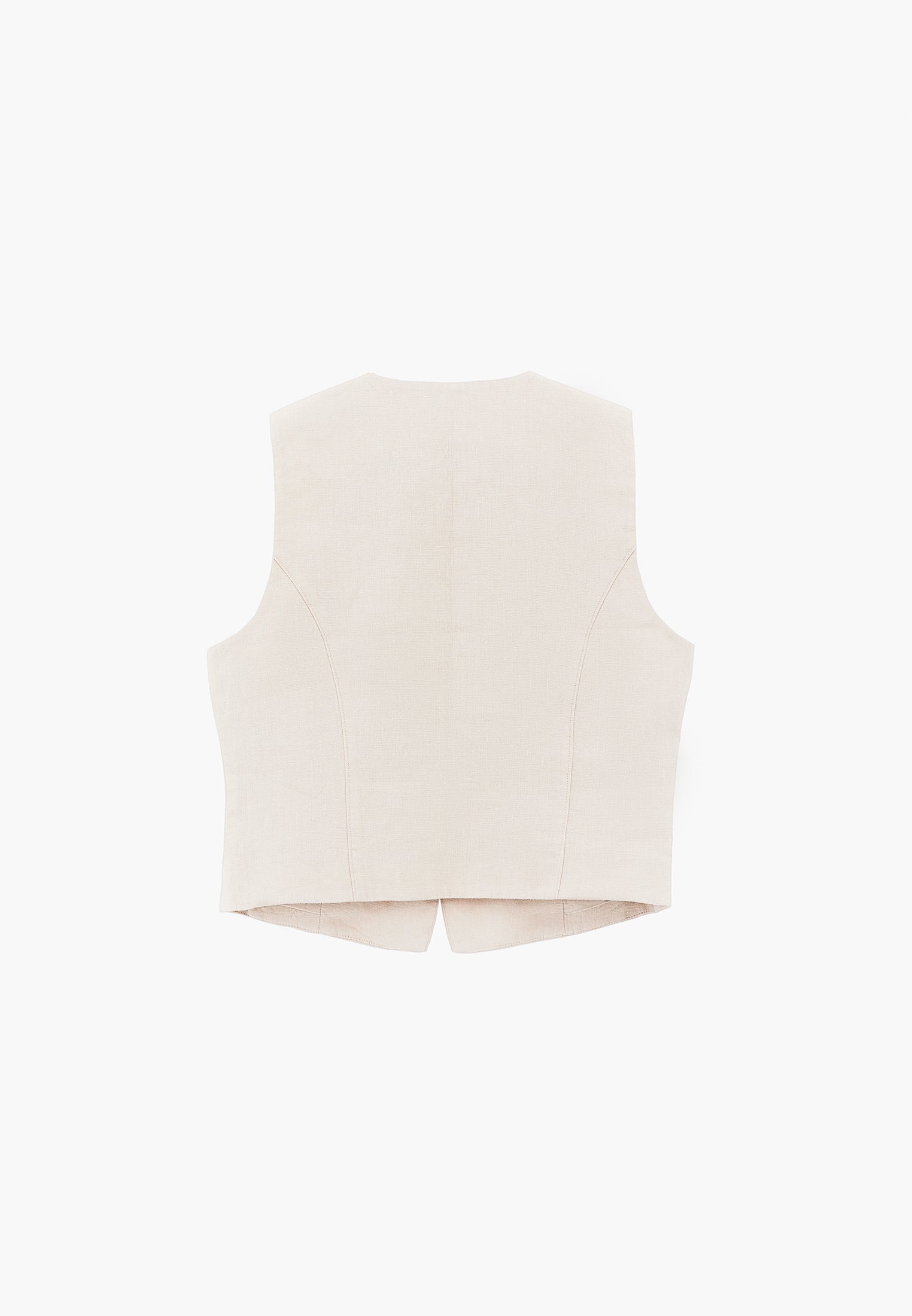 Buttoned V Neck Sleeveless Short Vest - ANCIENT SCROLL