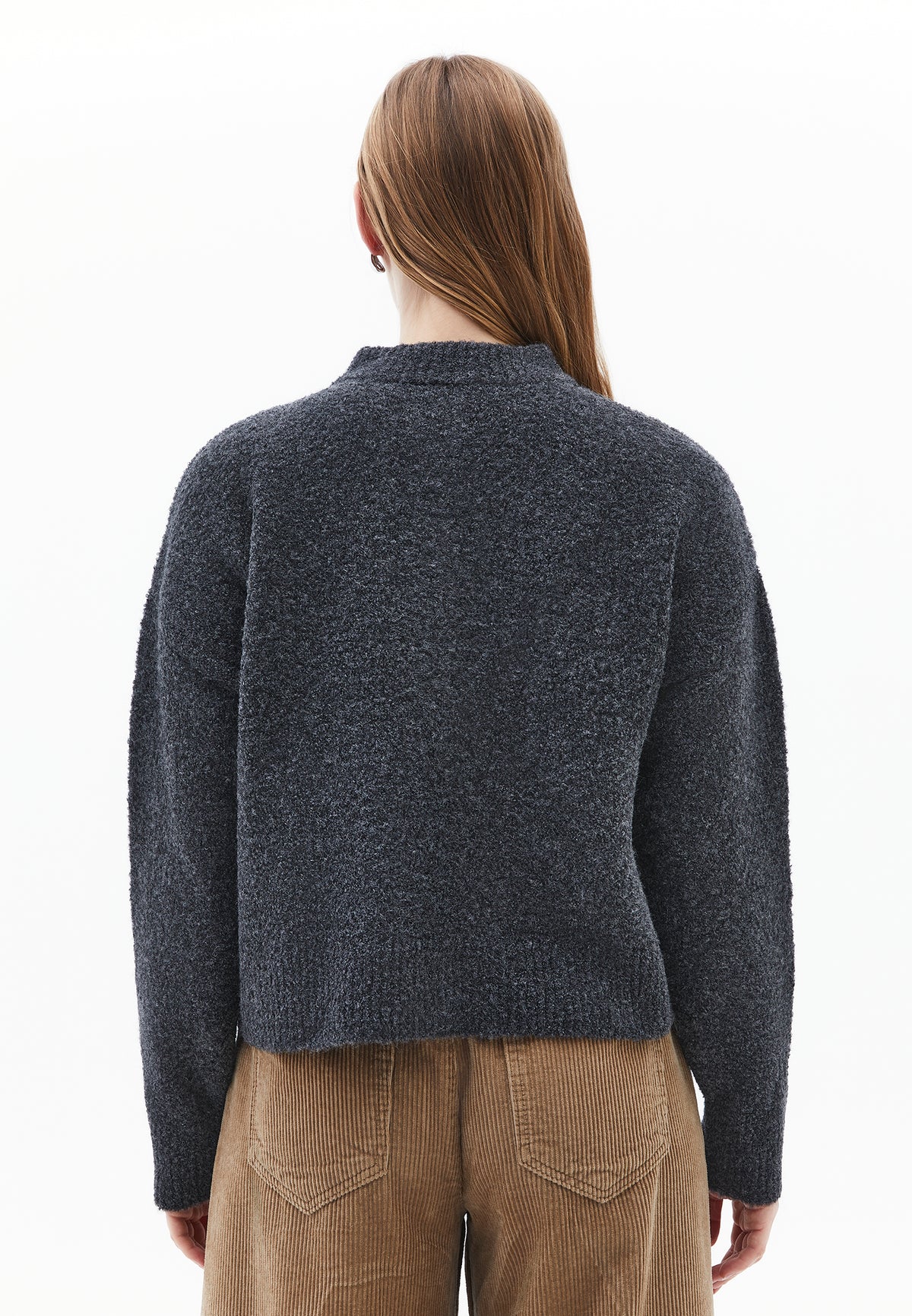 Button Detailed Short Cardigan - Grey