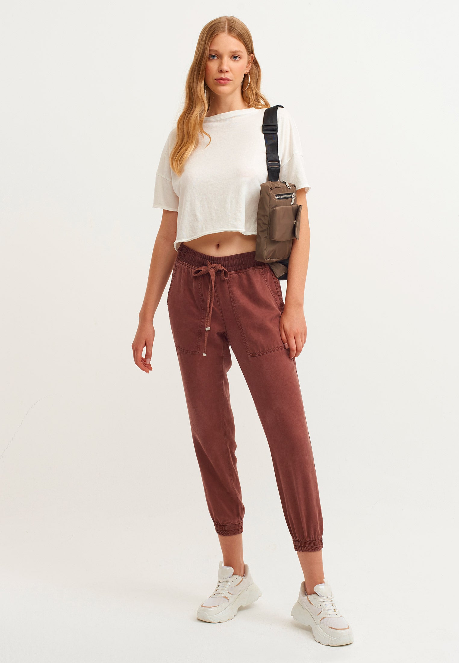 POCKETED JOGGER PANTS - ANTIK DARK APRICOT