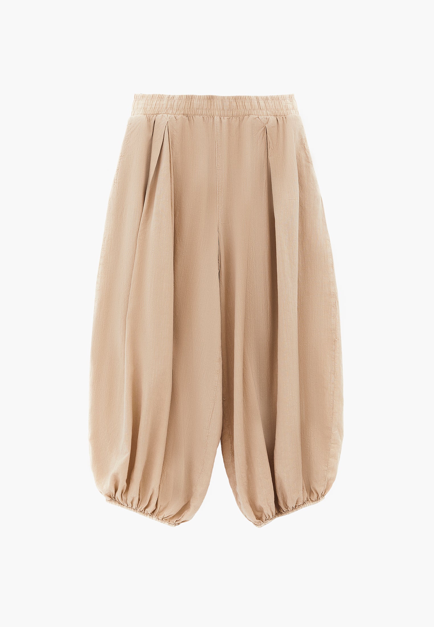 Balloon Fit Regular Waist Pleated Pants - ANTIK FEATHER GRAY