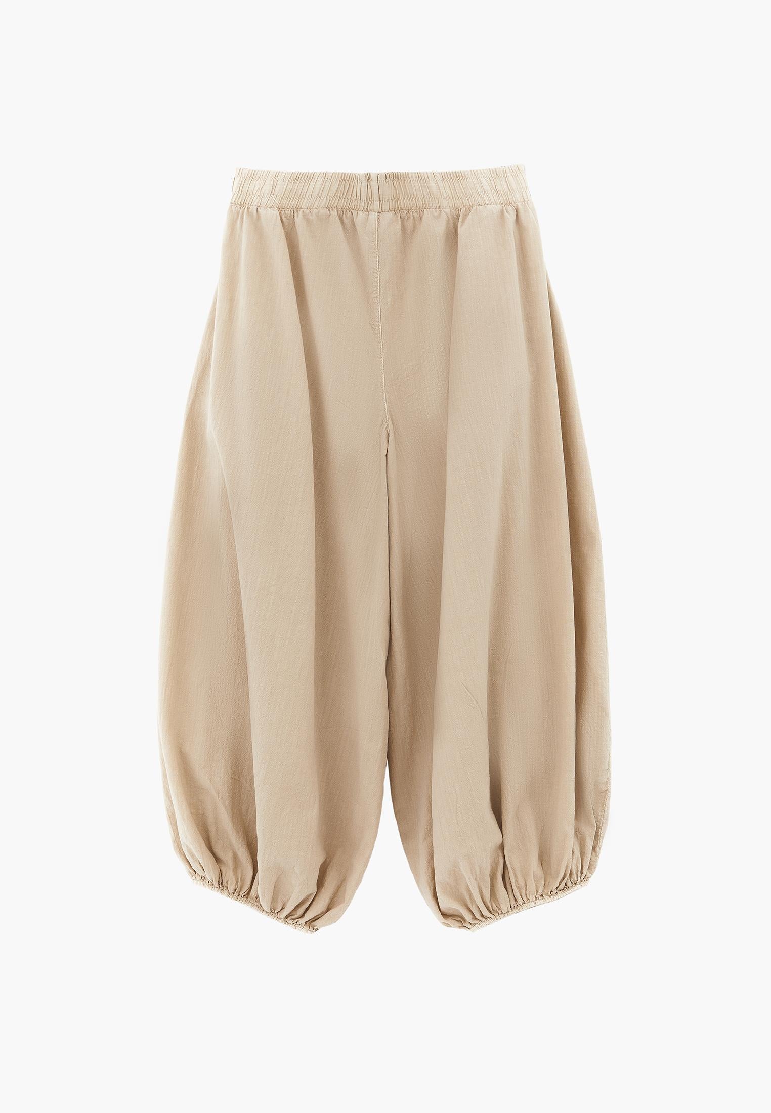 Balloon Fit Regular Waist Pleated Pants - ANTIK FEATHER GRAY