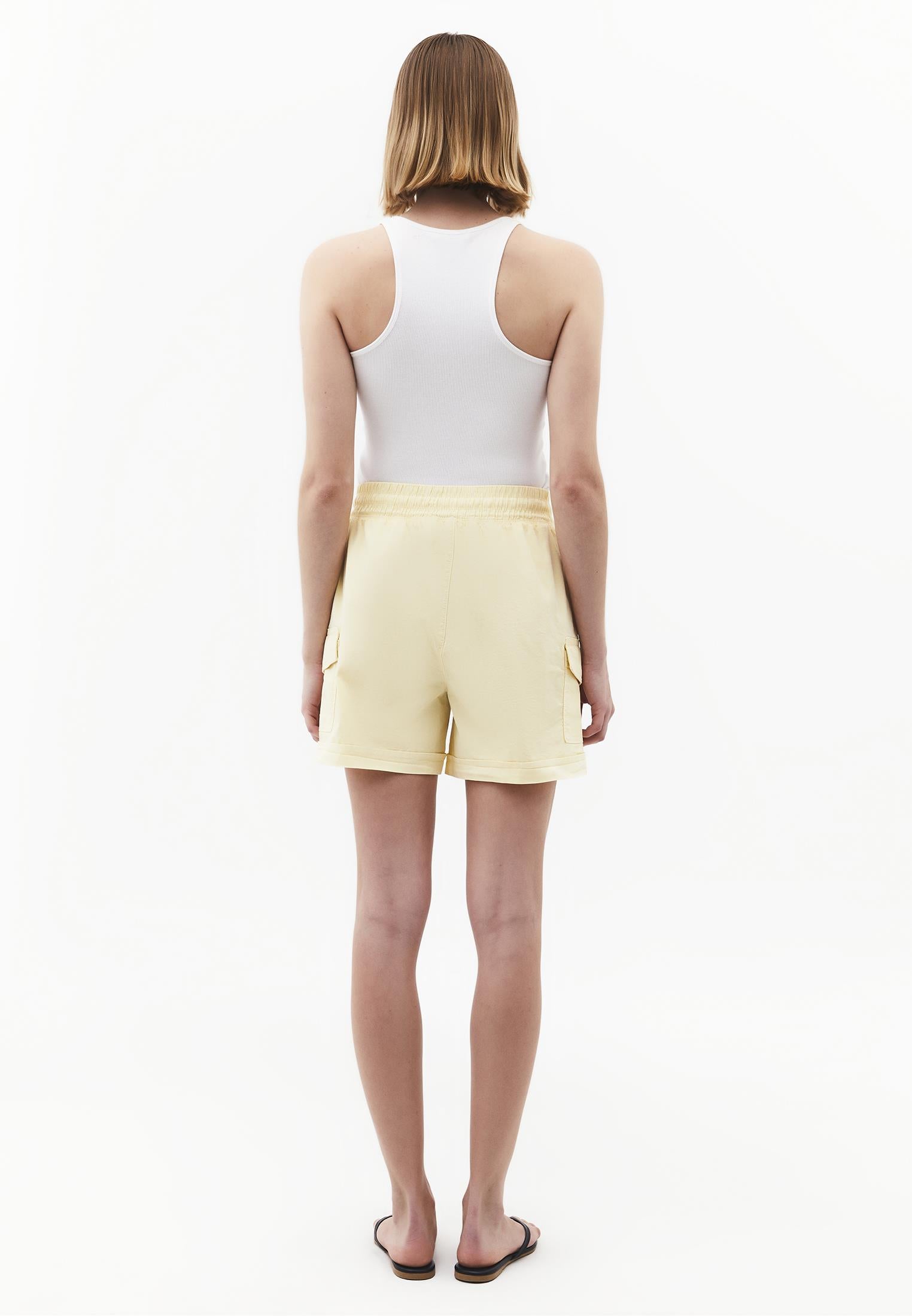 Ultra High Waist Elastic Waistband Tie Shorts - ANTIK FLAN