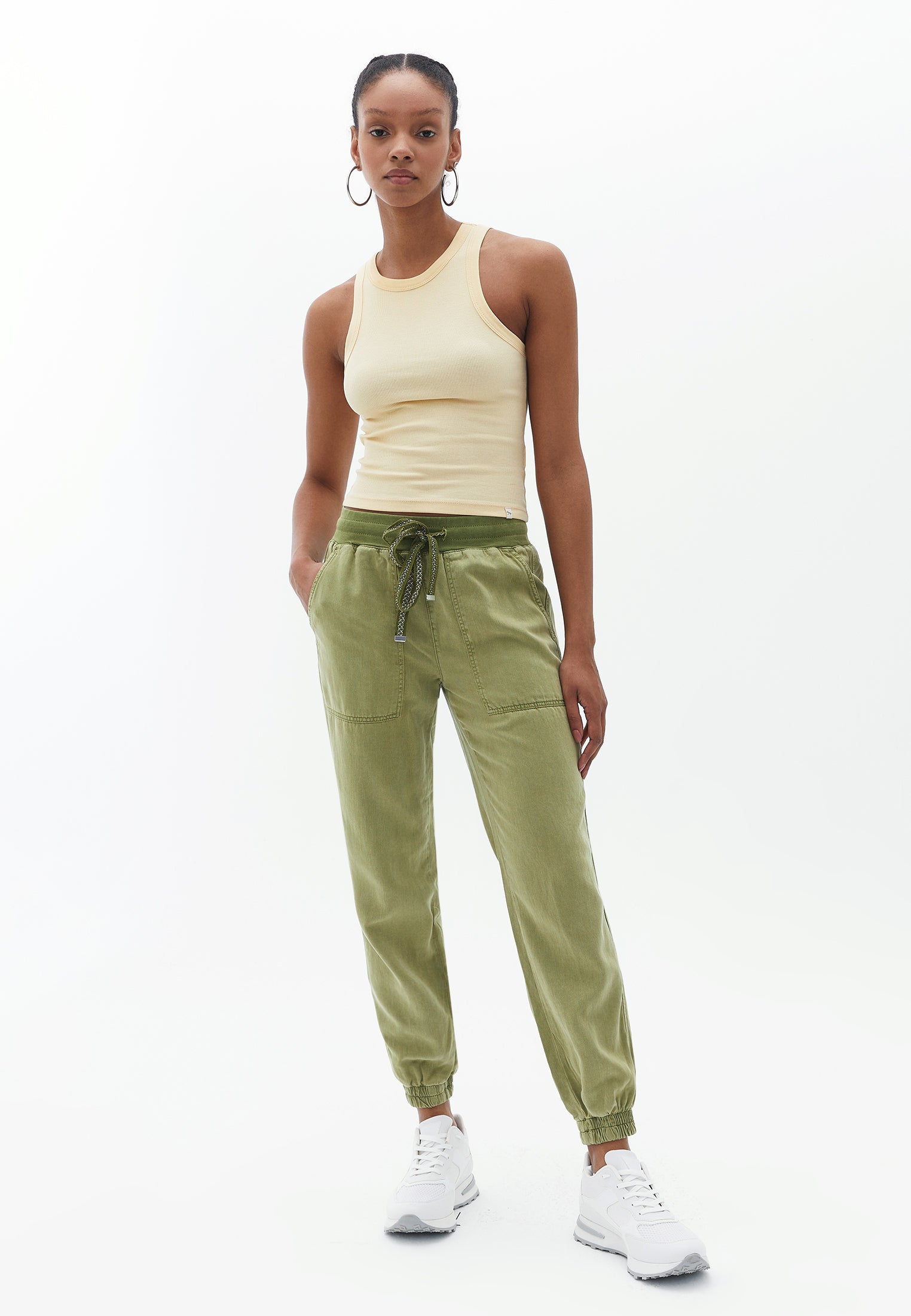 Tied jogger pants - ANTIK MOSSTONE