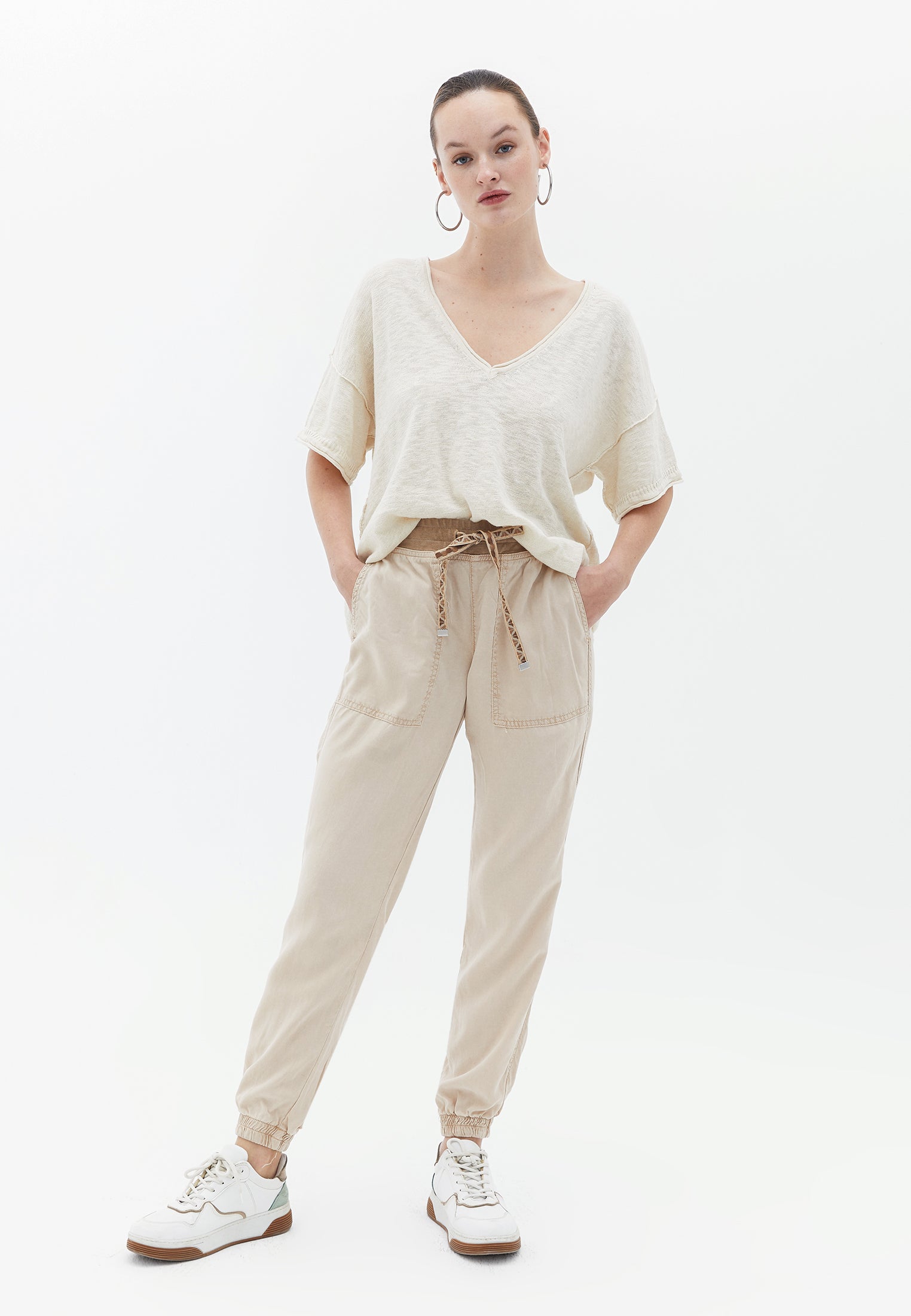 TENCEL JOGGER PANTS - ANTIK OXFORD TAN