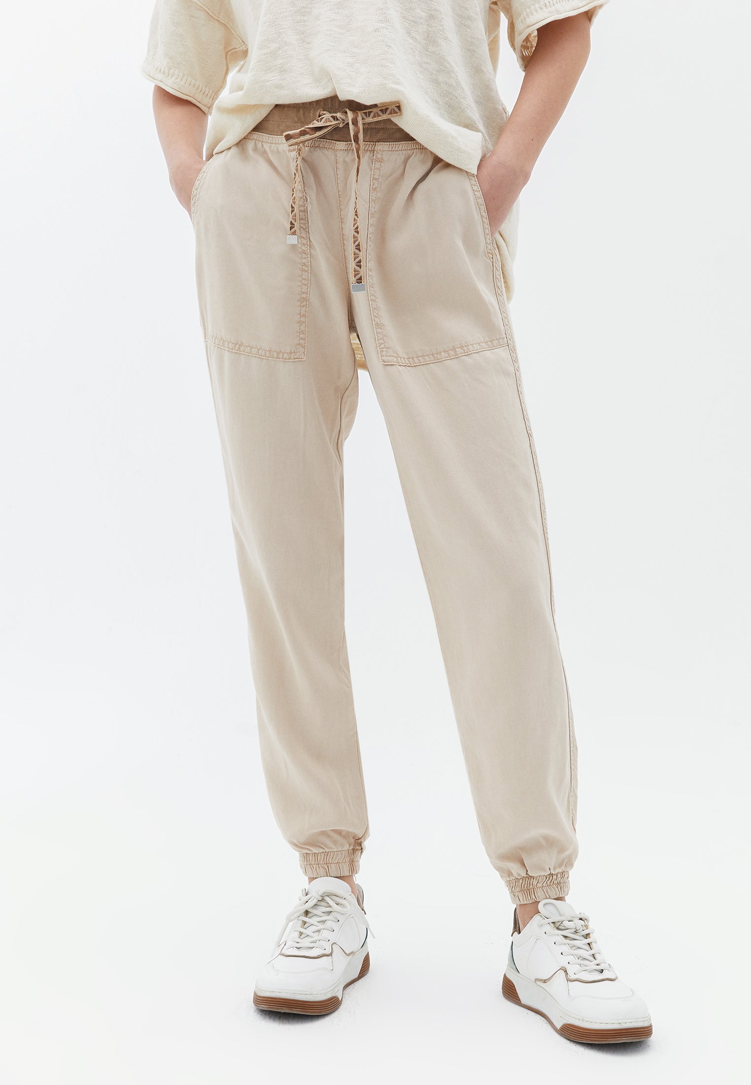 TENCEL JOGGER PANTS - ANTIK OXFORD TAN