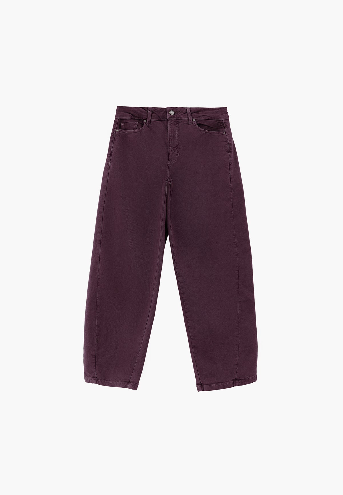 Barrel Standard Regular Waist Woven Pants - ANTIK PLUM PERFECT