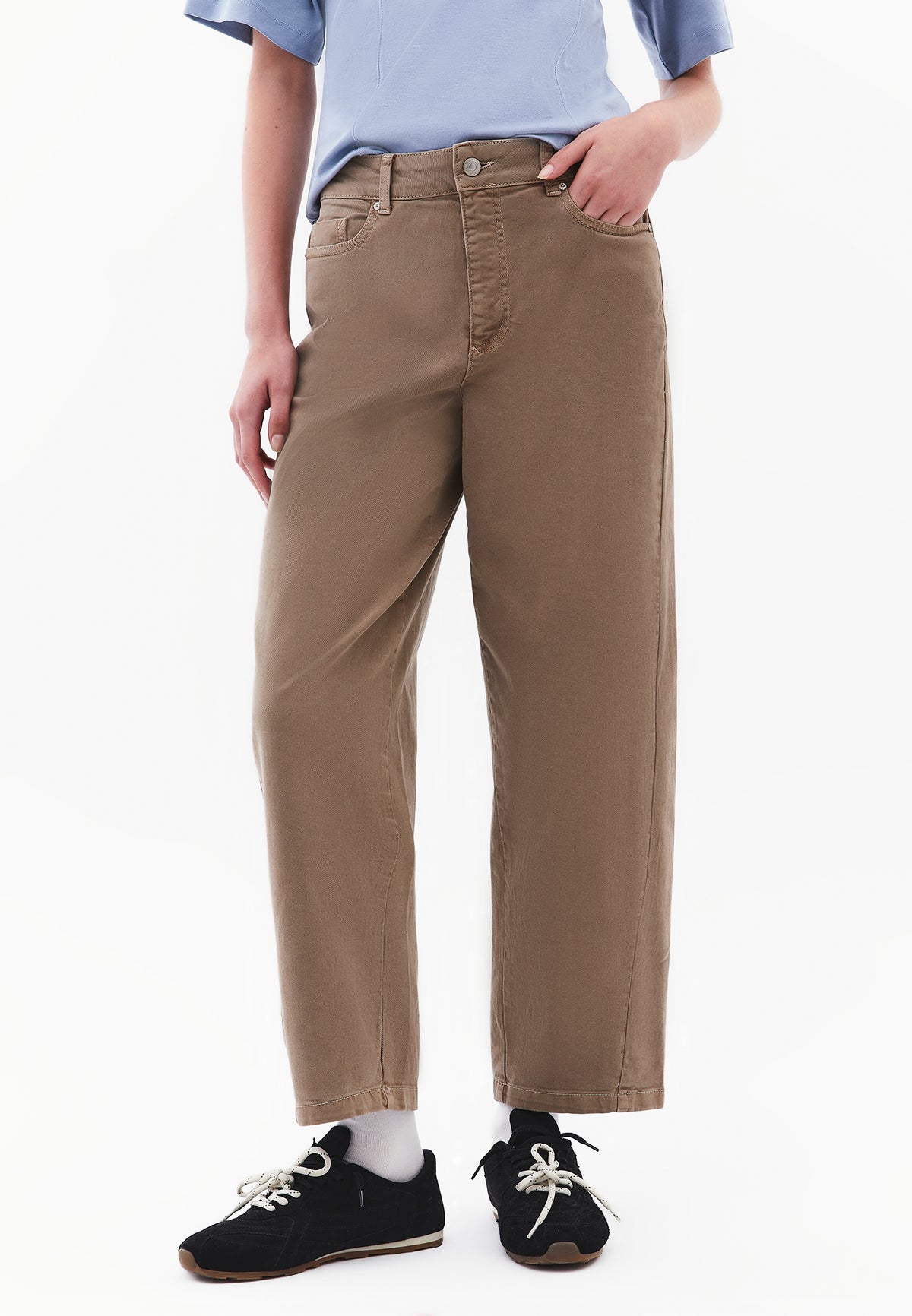 Barrel Standard Regular Waist Woven Pants - Anthracite