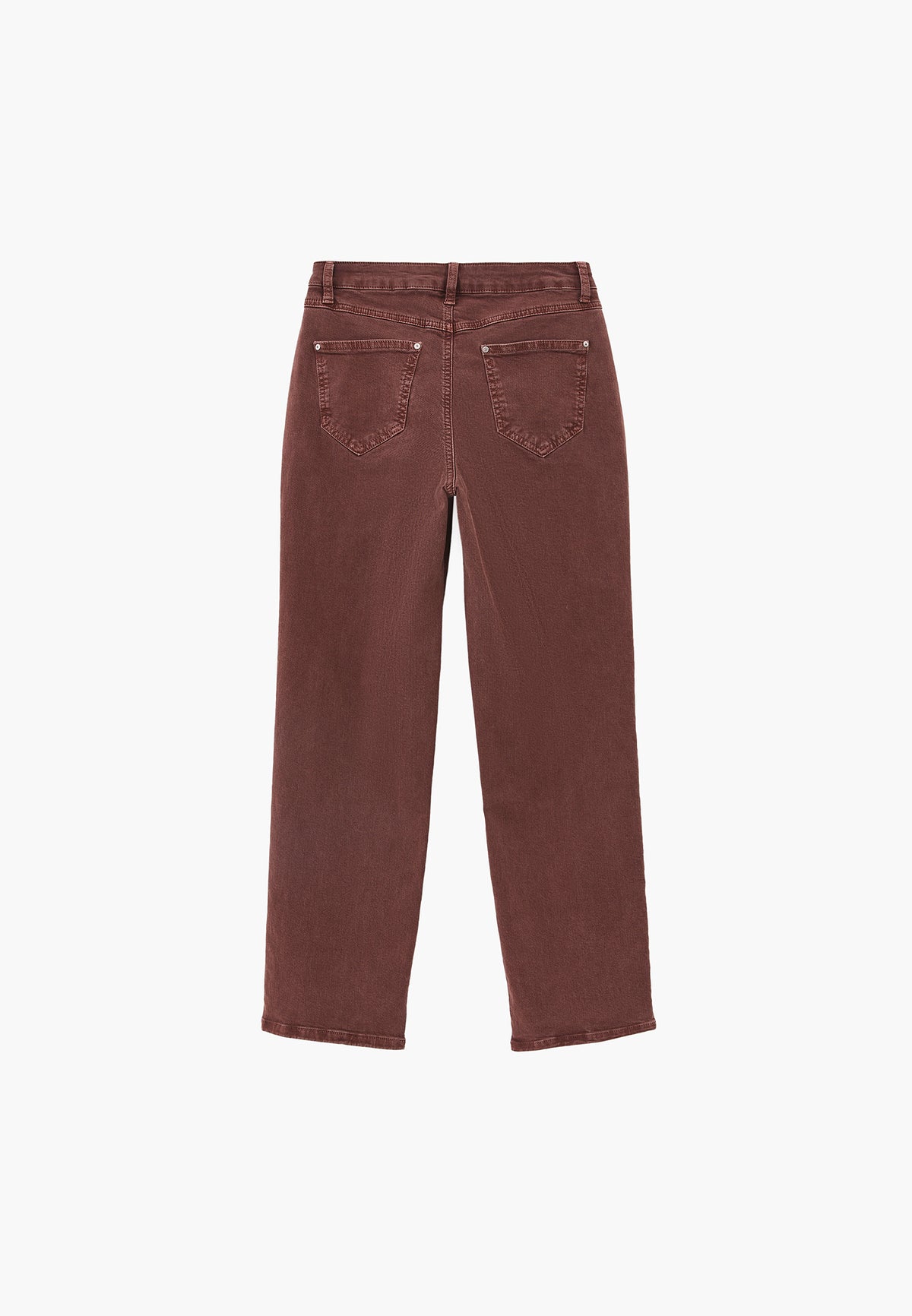 Ultra High Waist Straight Leg Pants - ANTIK RUM RAISIN