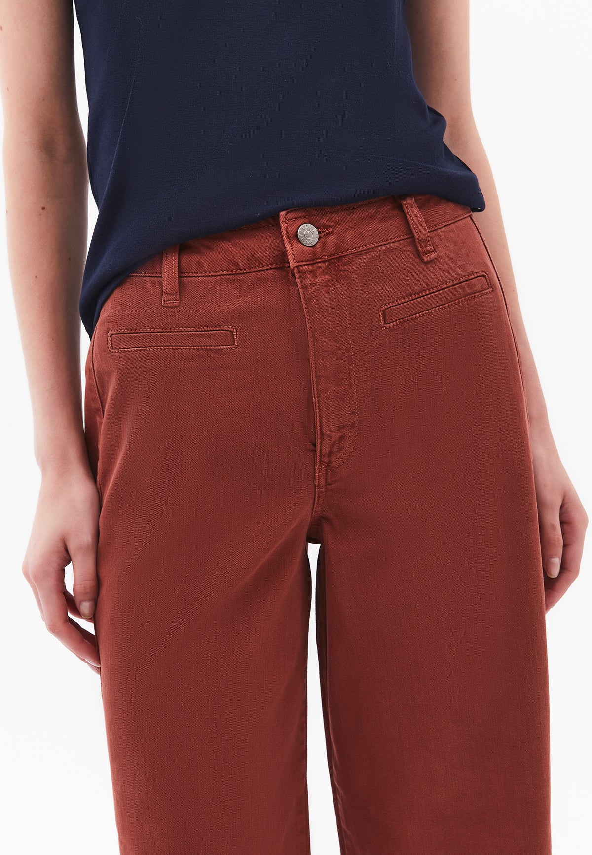 Ultra High Waist Wide Leg Pants - Brown