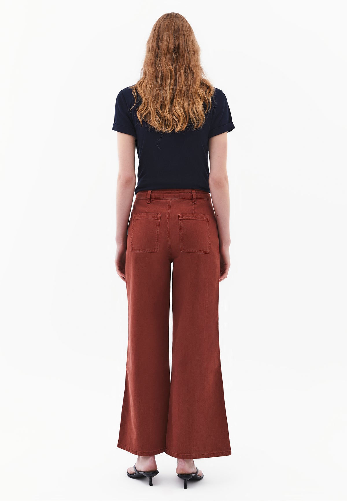 Ultra High Waist Wide Leg Pants - Brown