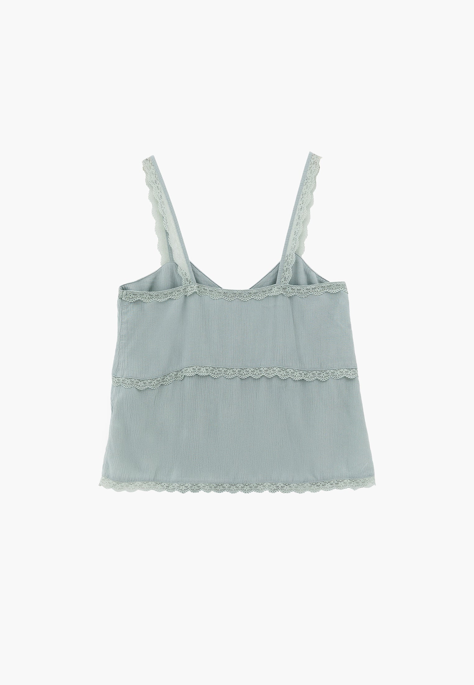 Bohemian V Neck Sleeveless Blouse - AQUA GRAY