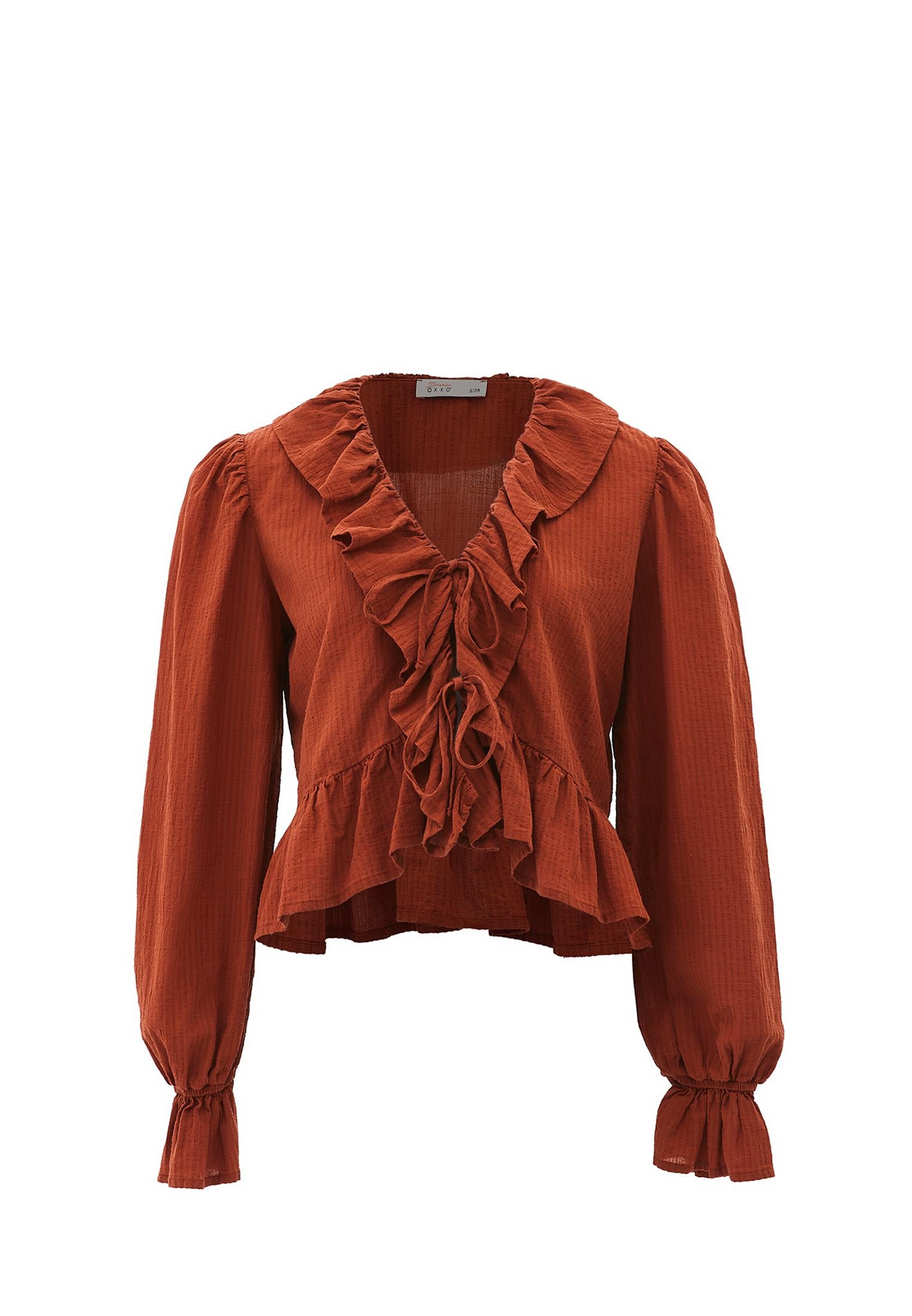 Deep Neck Blouse - ARABIAN SPICE