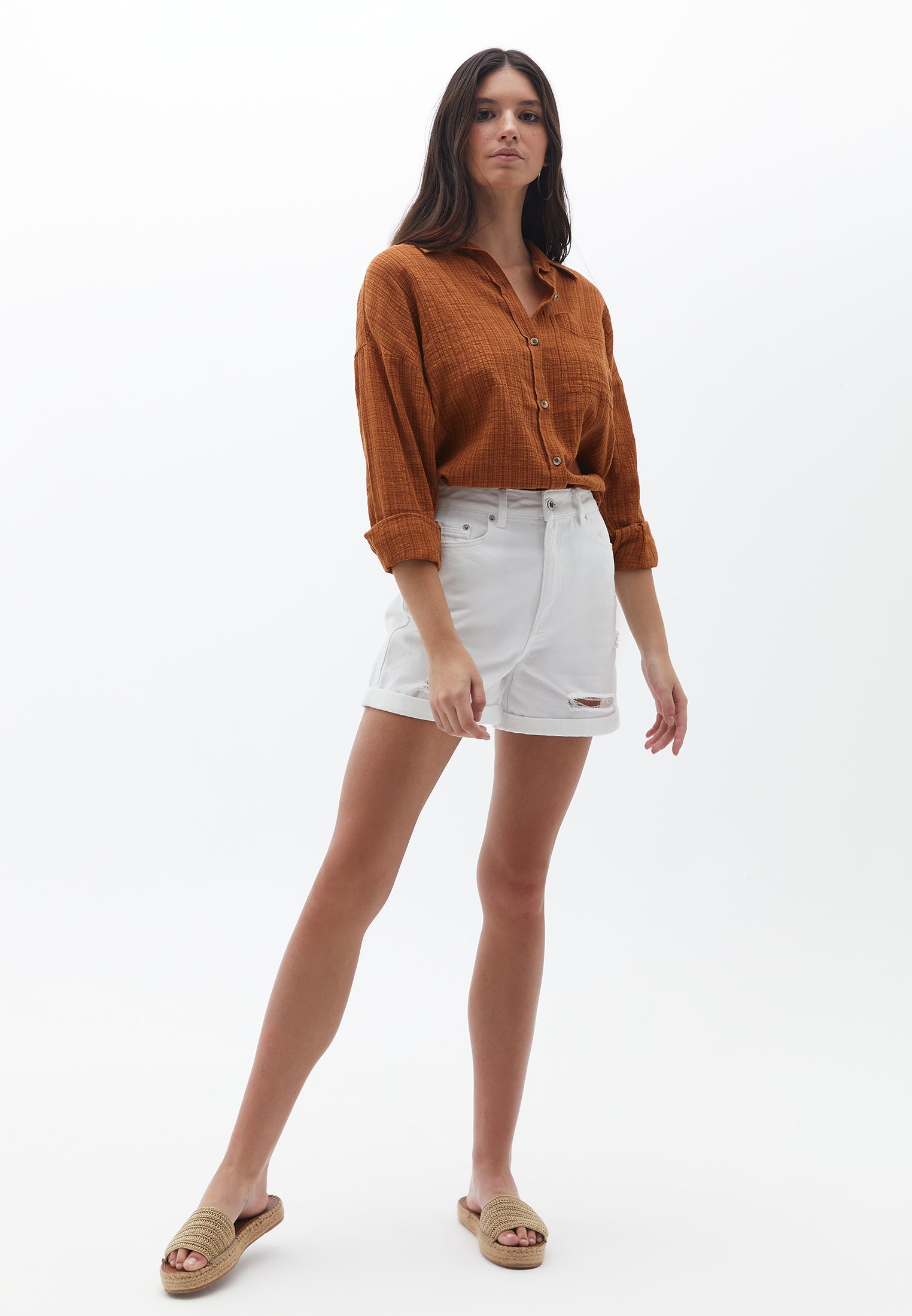 قميص قطني كبير الحجم - زيت الأرغان