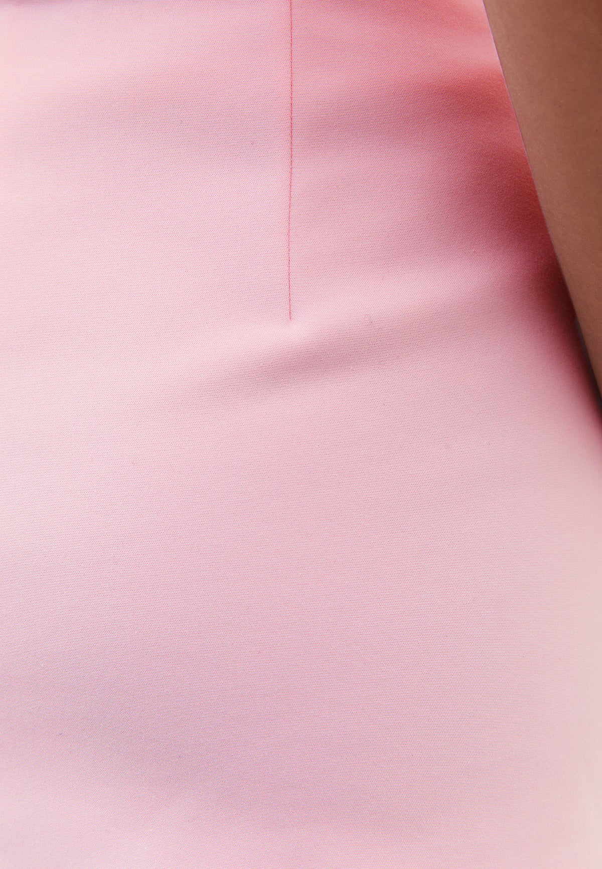 Ultra High Waist Slim Shorts With Zipper Detail - BARELY PINK