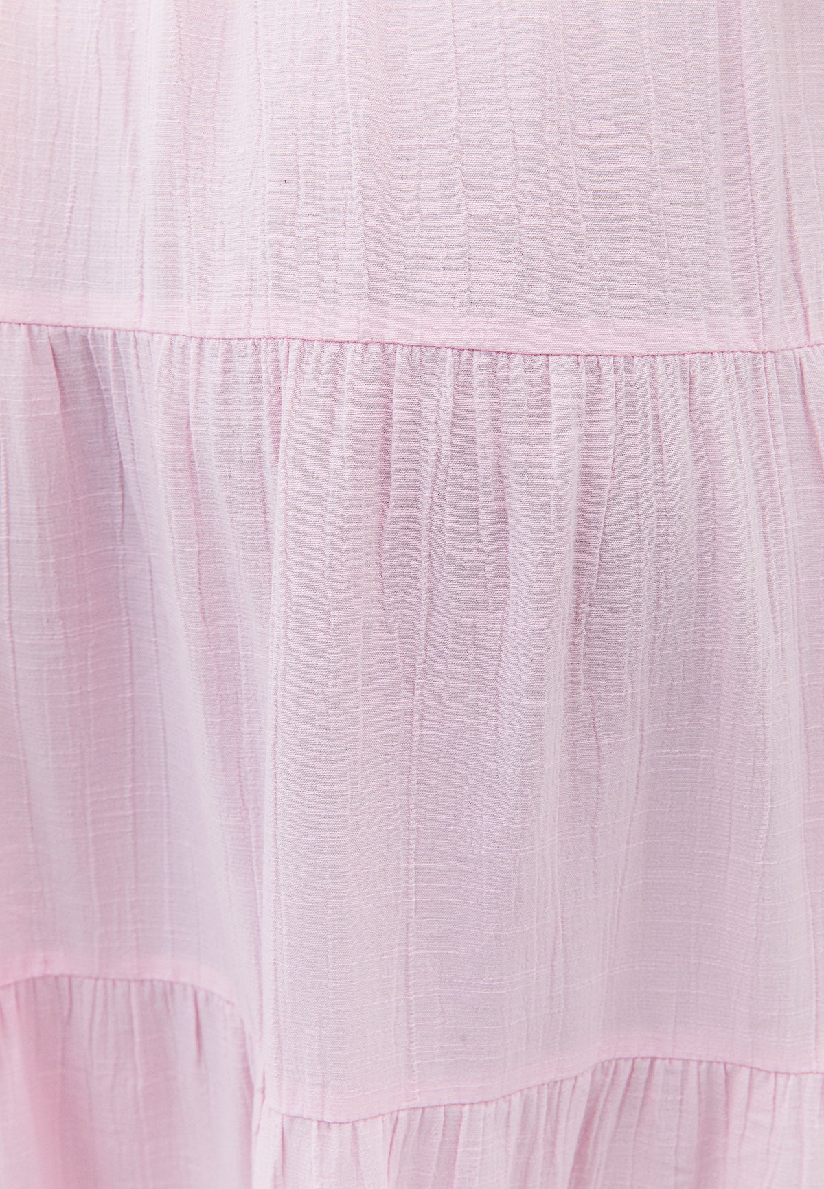 High Waist Ruched Midi Skirt - BARELY PINK