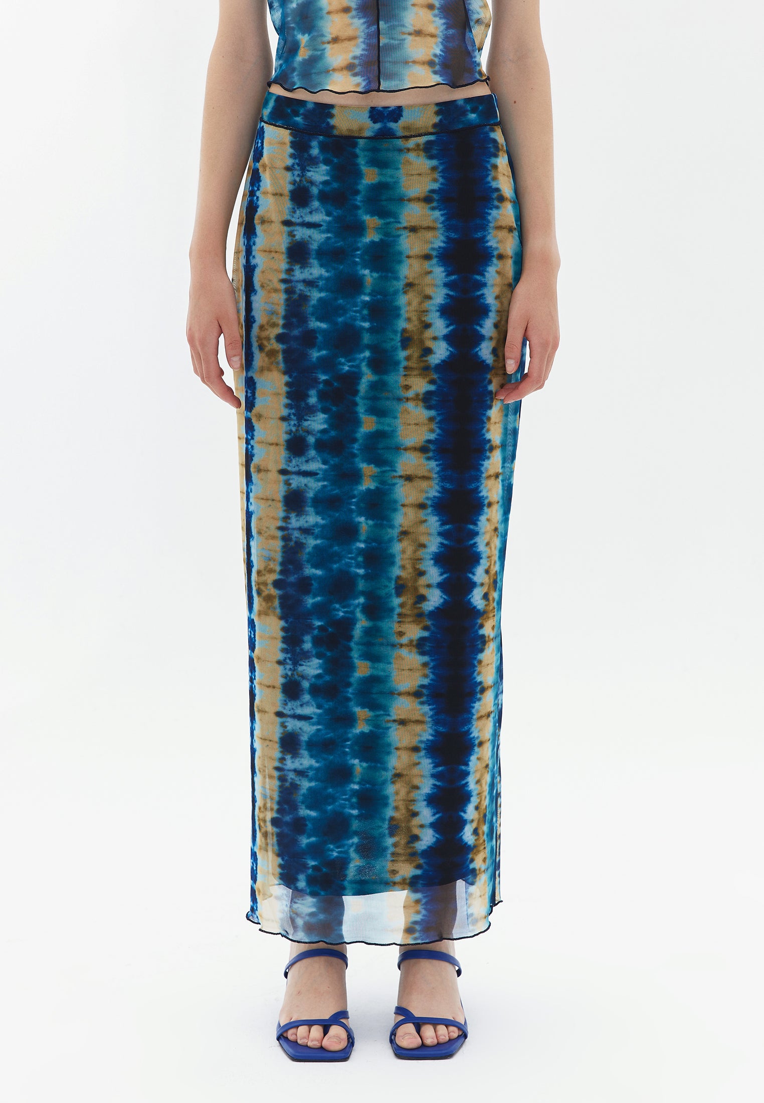 File detailed long skirt - BATIK COMB