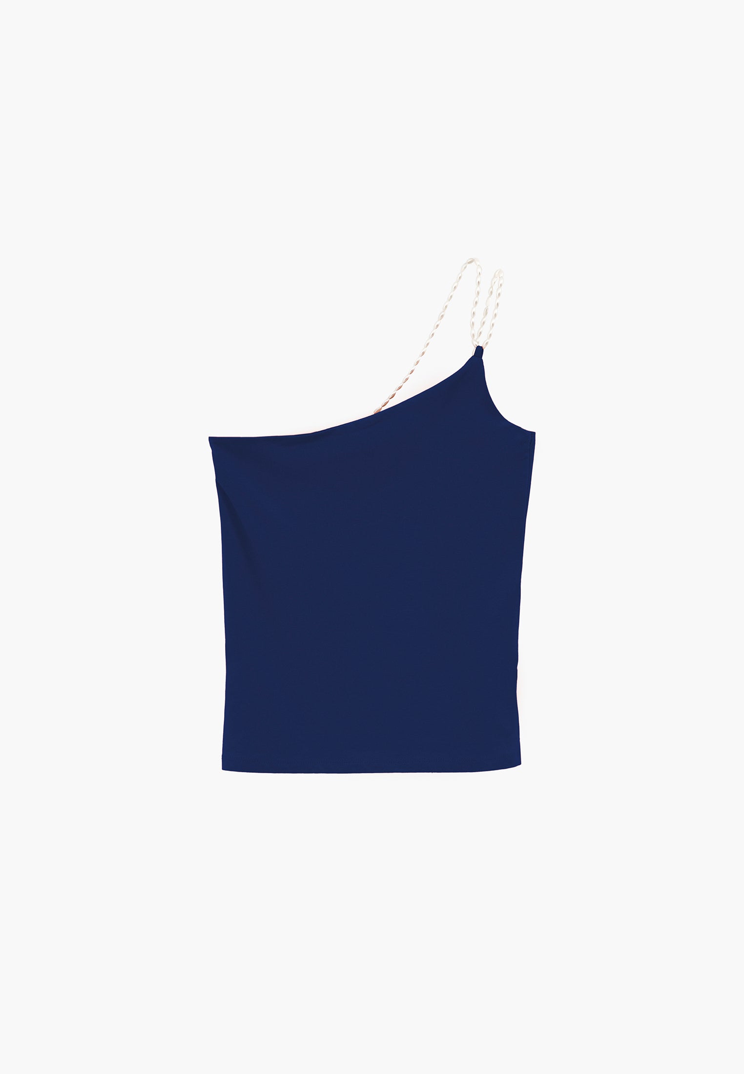 One Shoulder Bodycon Tank - BELLWETHER BLUE