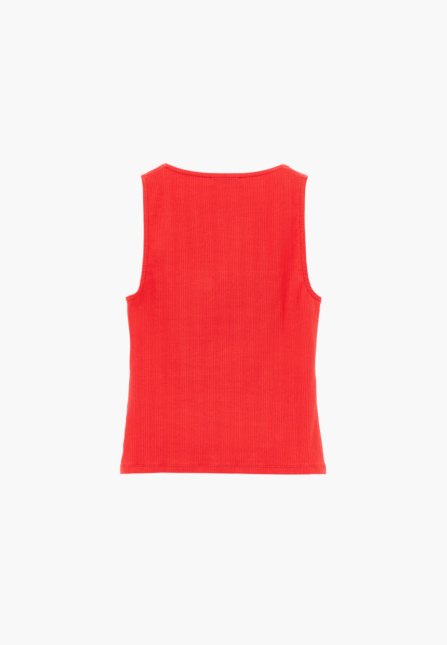 Wide Neck Buckle Detail Tank Top - BITTERSWEET