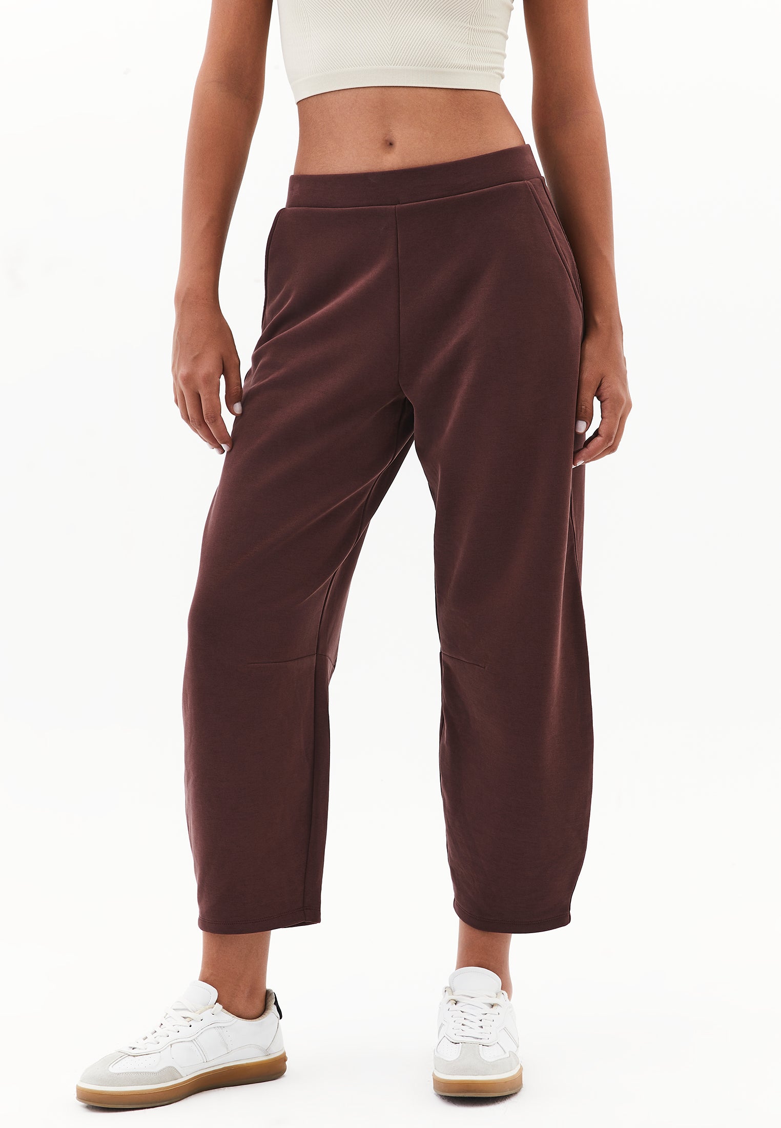 Barrel Leg Pants - BITTER CHOCOLATE