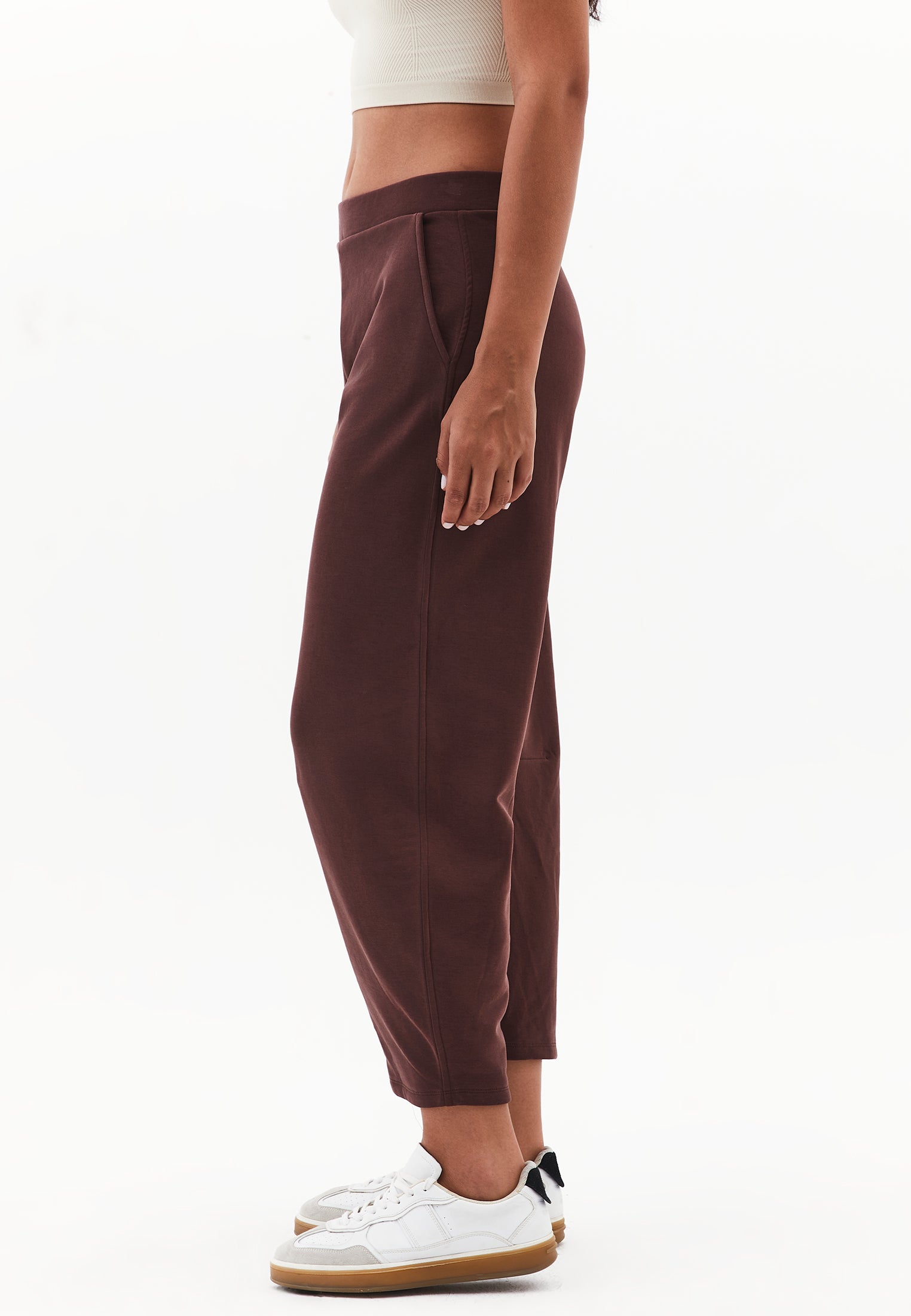 Barrel Leg Pants - BITTER CHOCOLATE