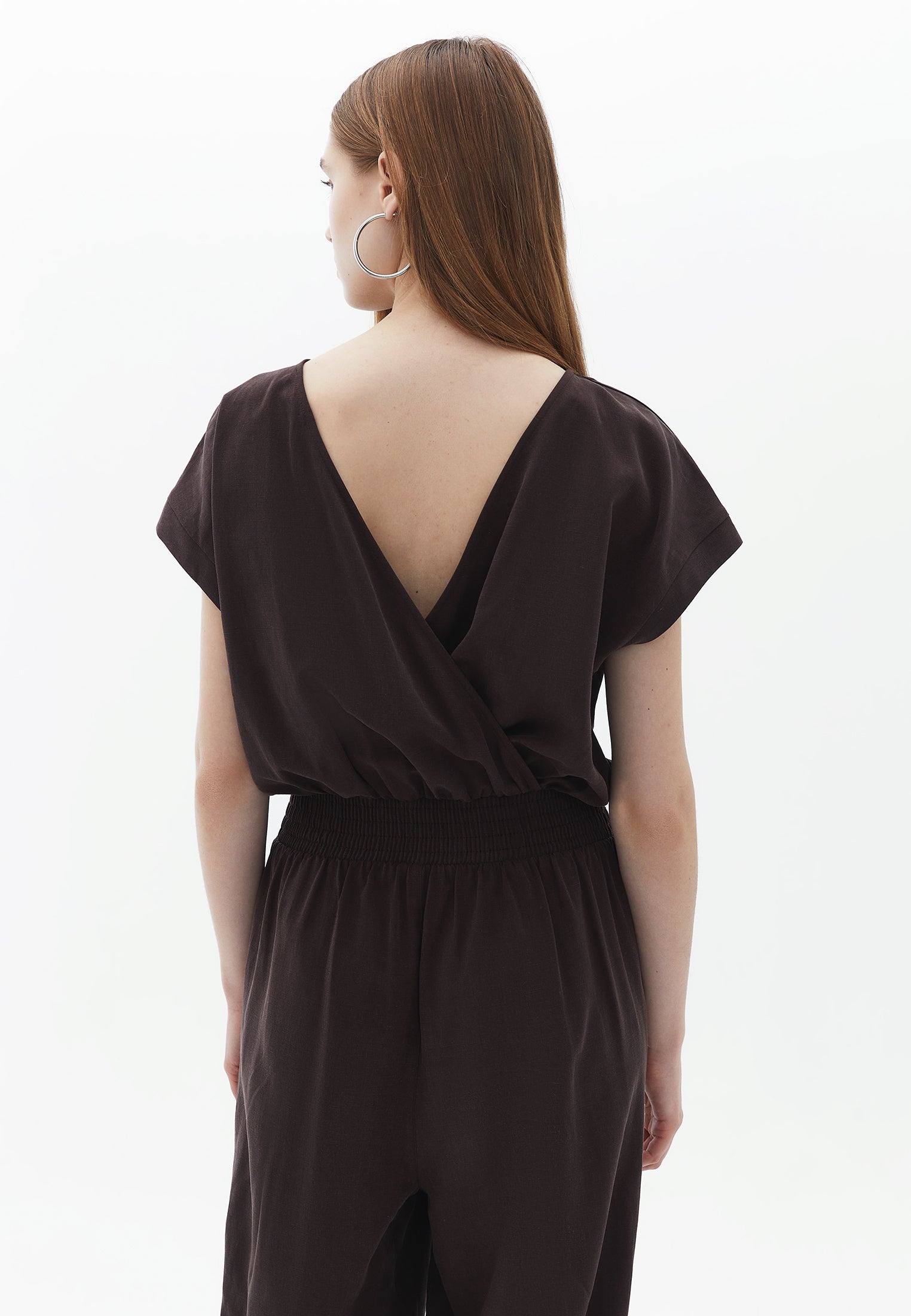 BELTED JUMPSUIT - BLACK COFFEE