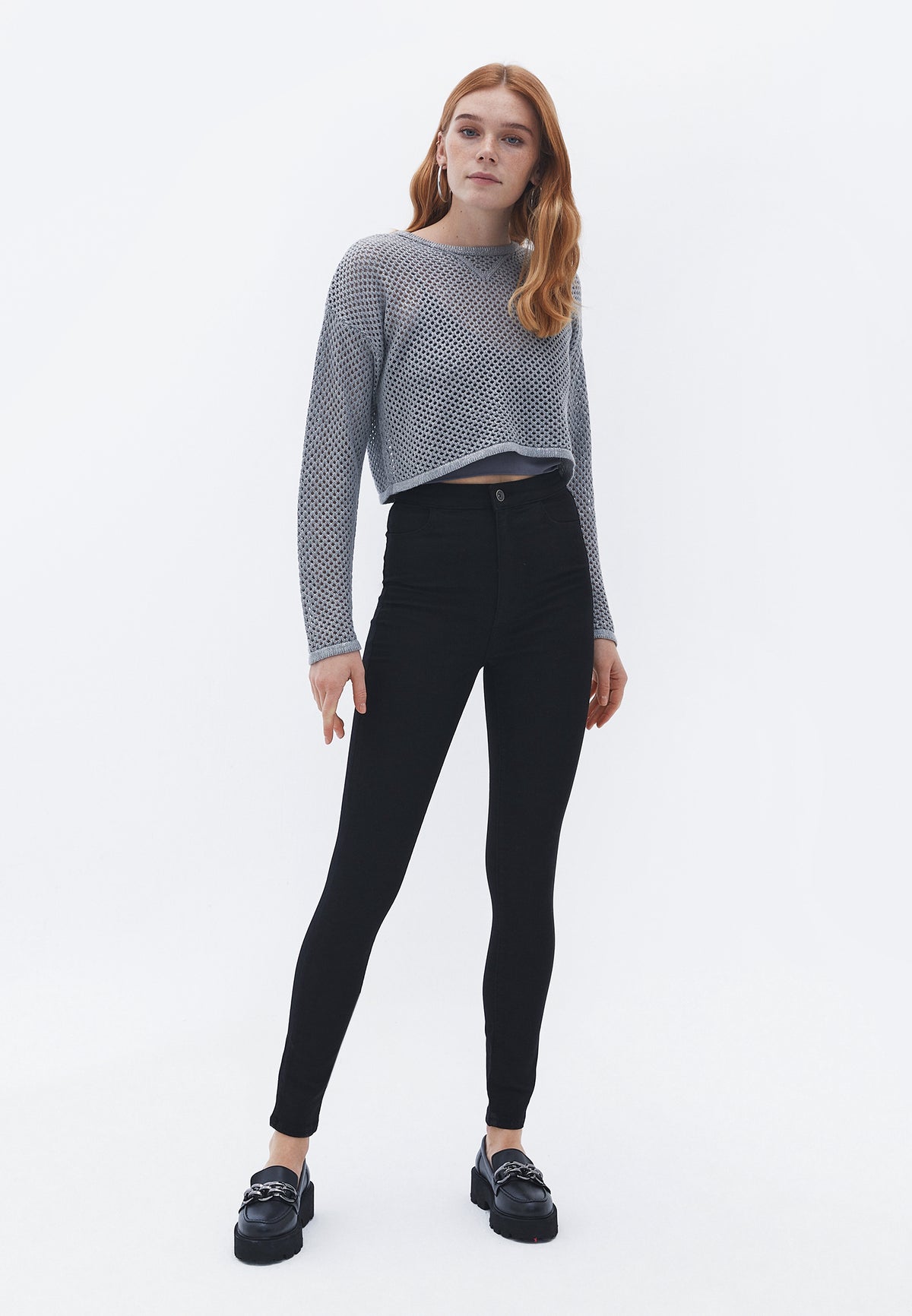 Standard Jeans Leggings - Black