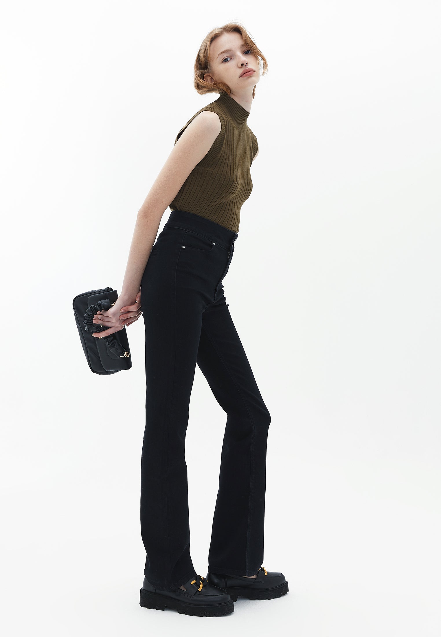 Skinny fit denim pants - BLACK DENIM