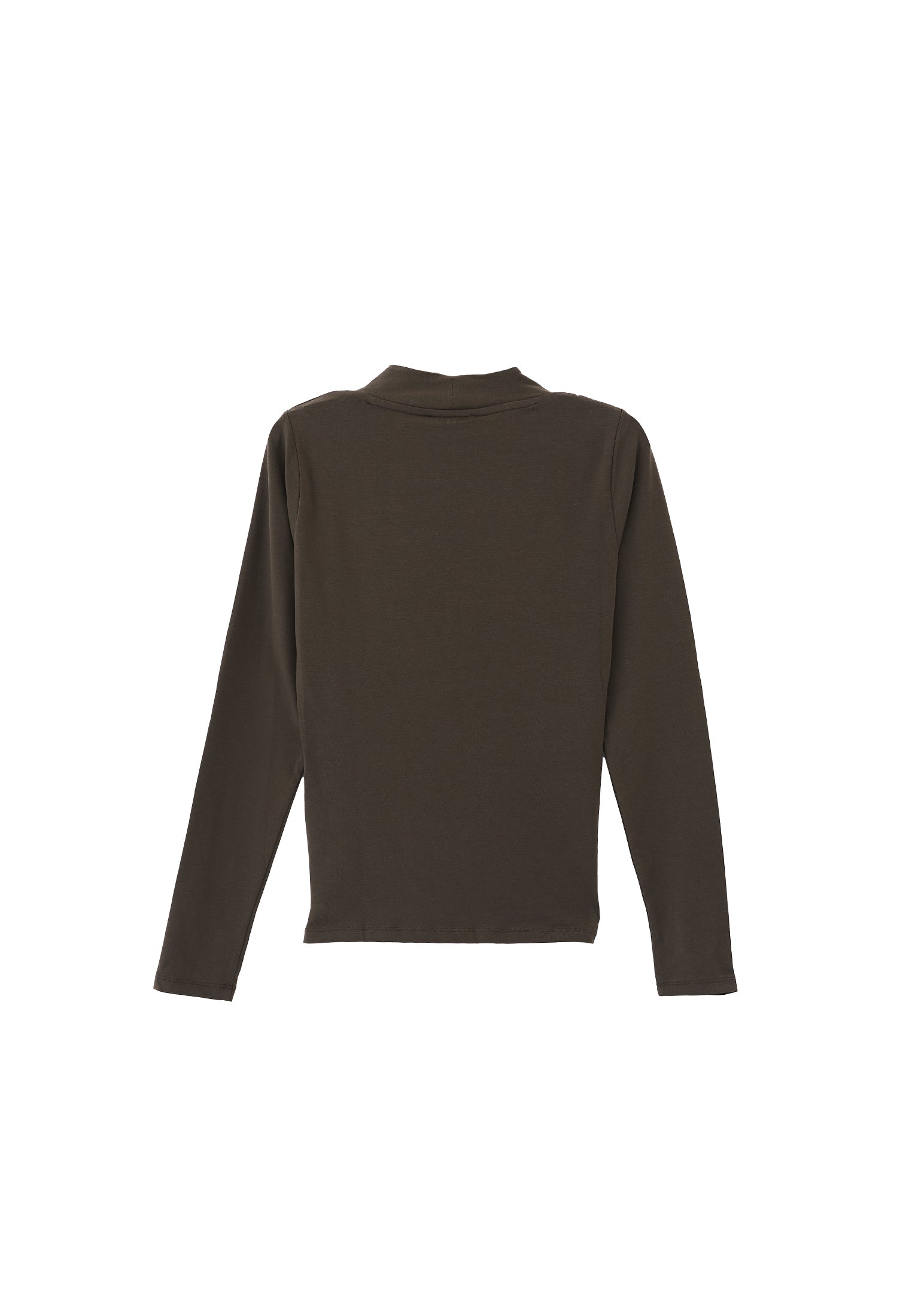 V neck long sleeve t-shirt - BLACK OLIVE