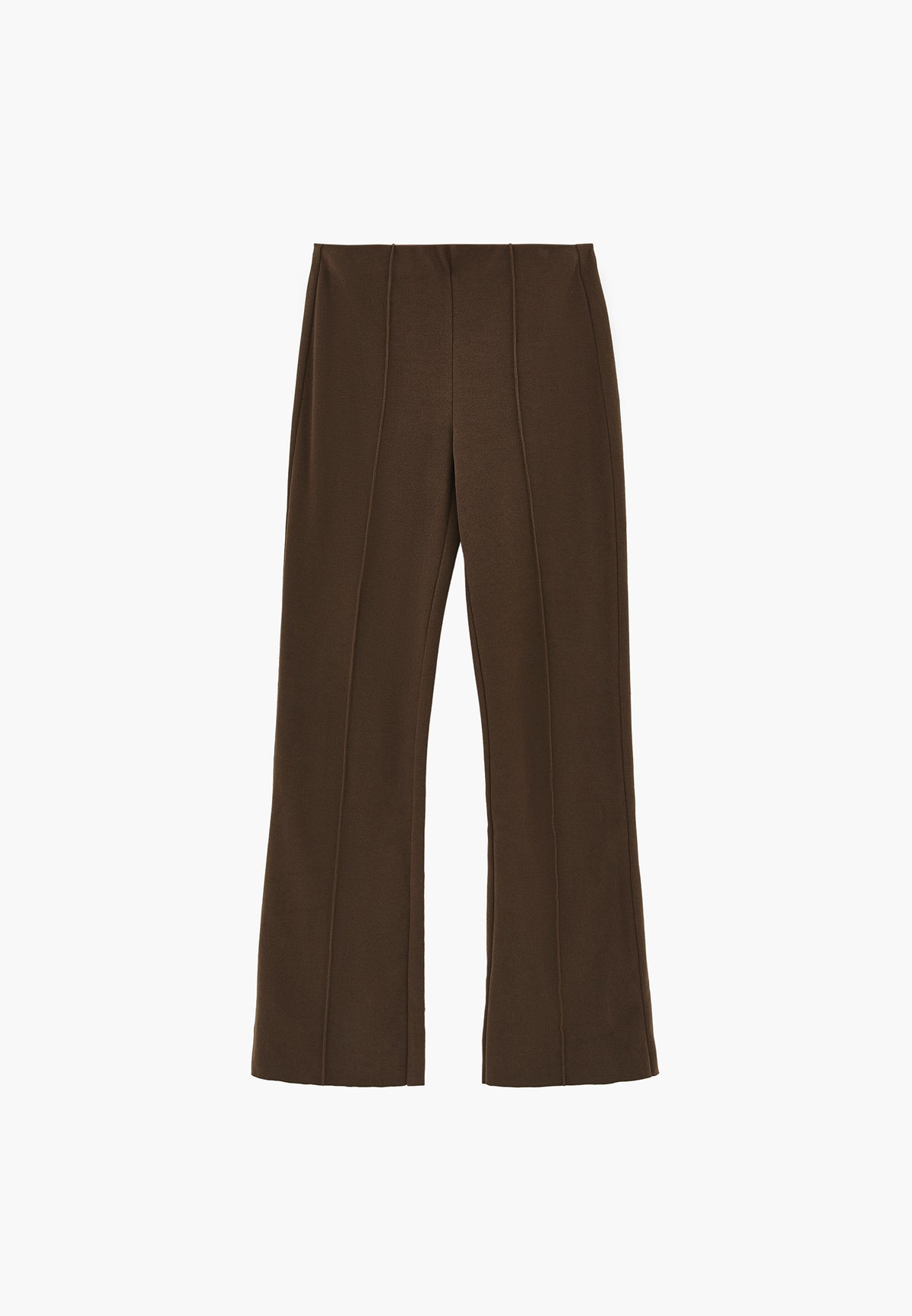 High Waist Flared Spanish Trousers - Brown