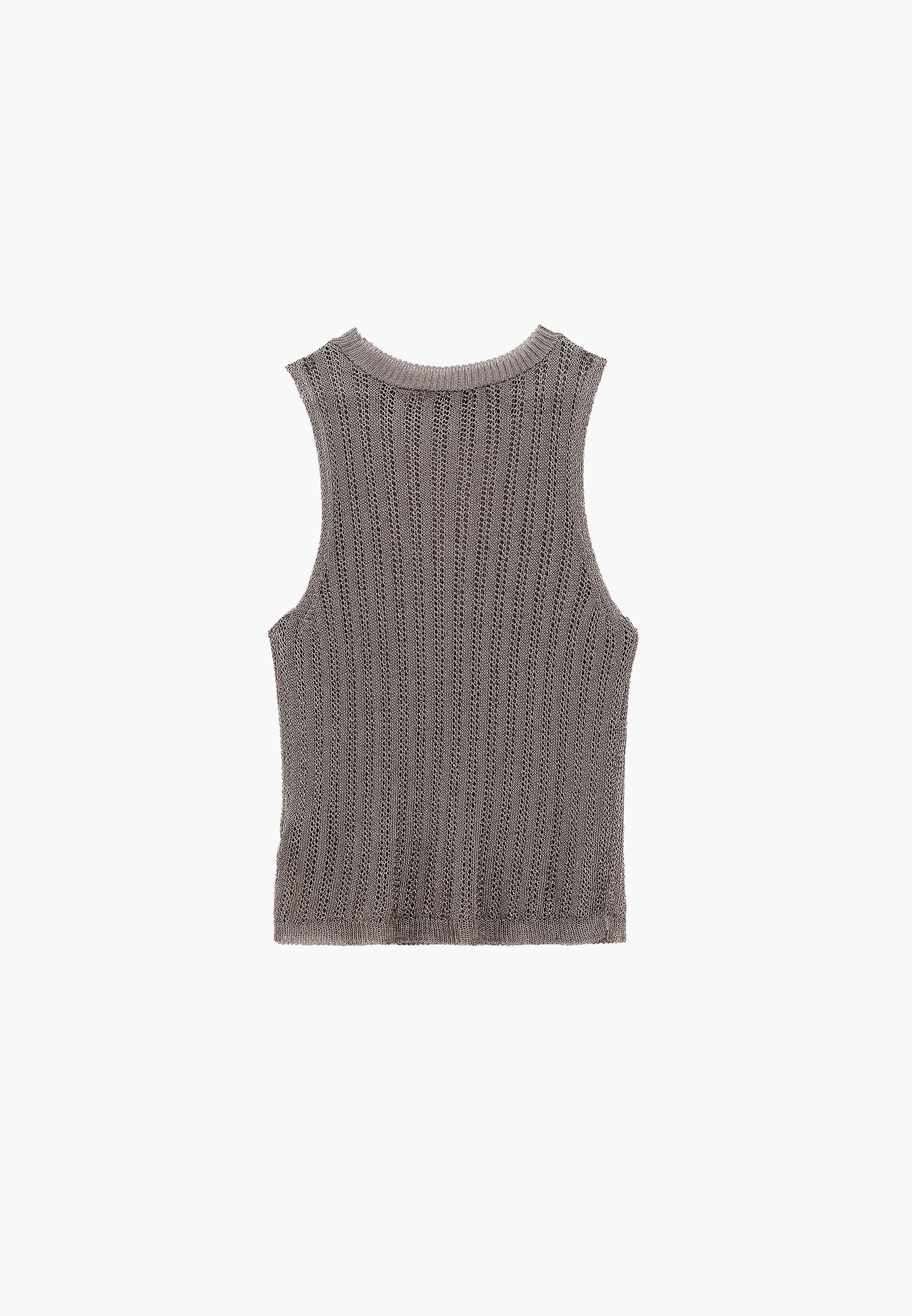 Standard Crew Neck Relaxed Tank Top - BLACK SAND