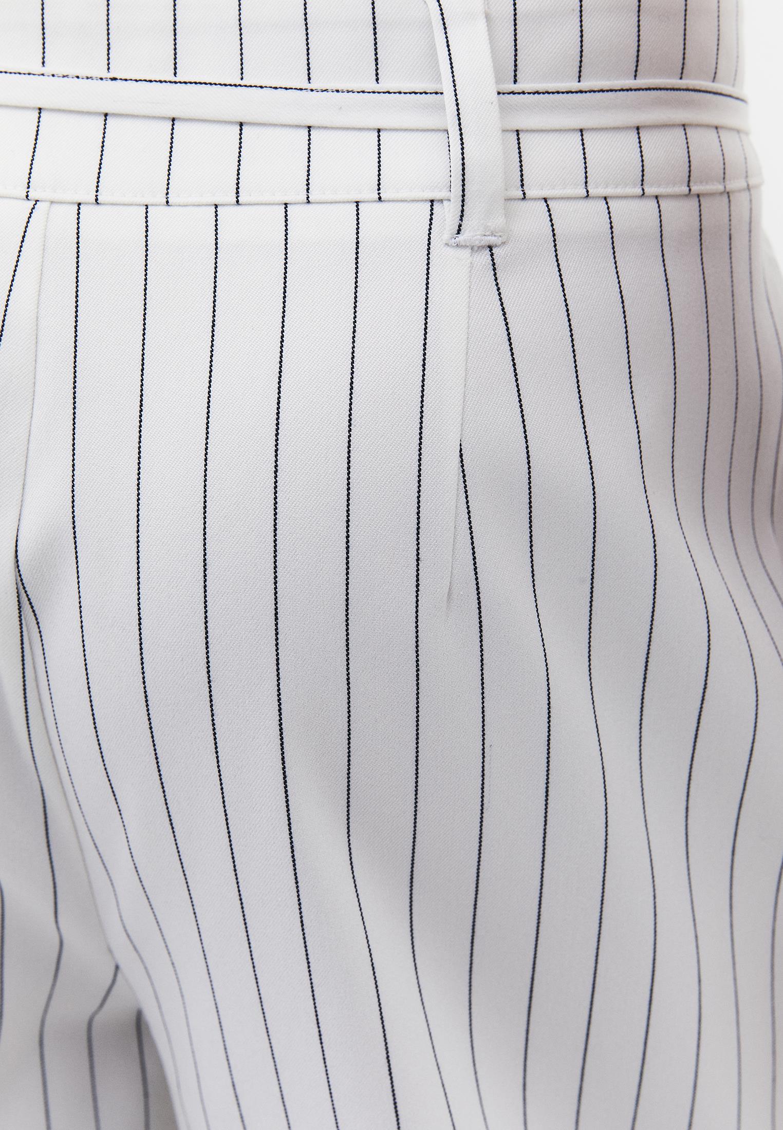 Striped Barrel Leg Long Trousers - BLACK STRIPE COMB