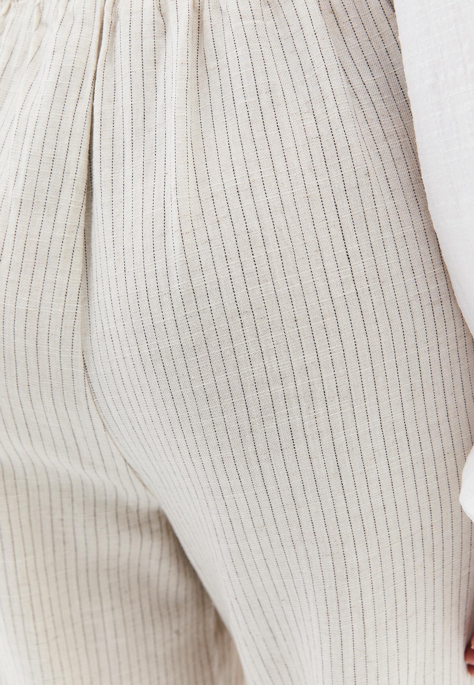 بنطلون كتان صيفي - مخطط أسود