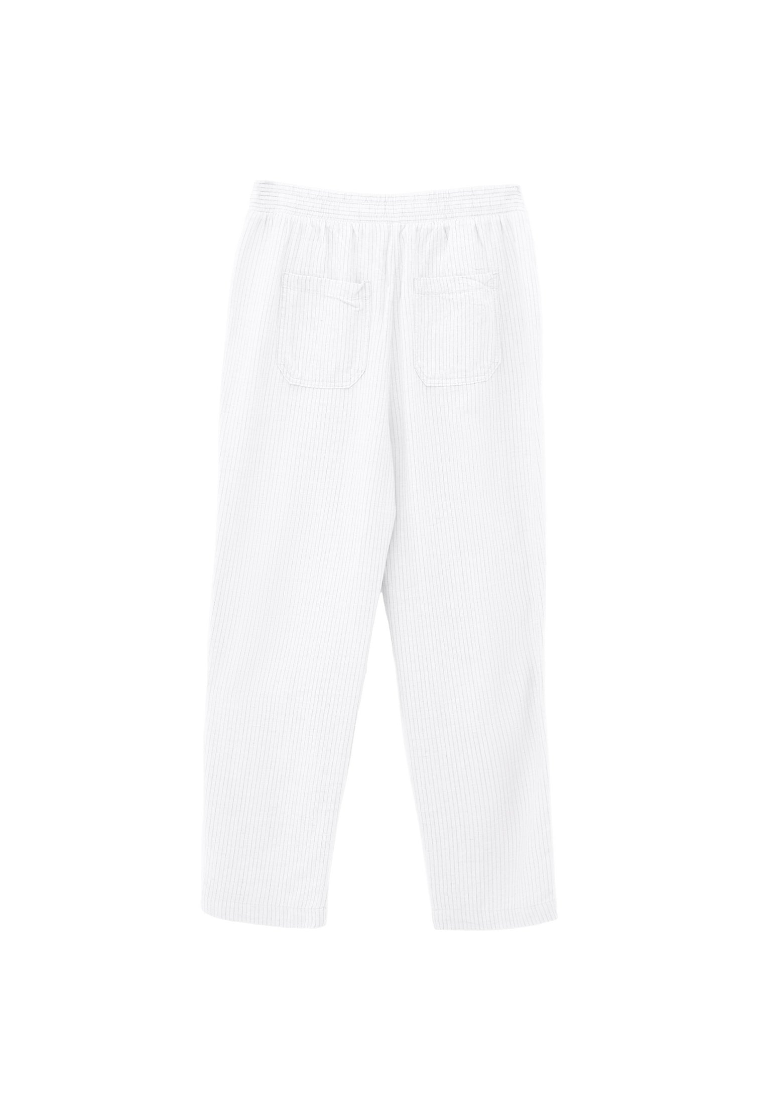 High Waist Carrot Pants - BLACK STRIPE