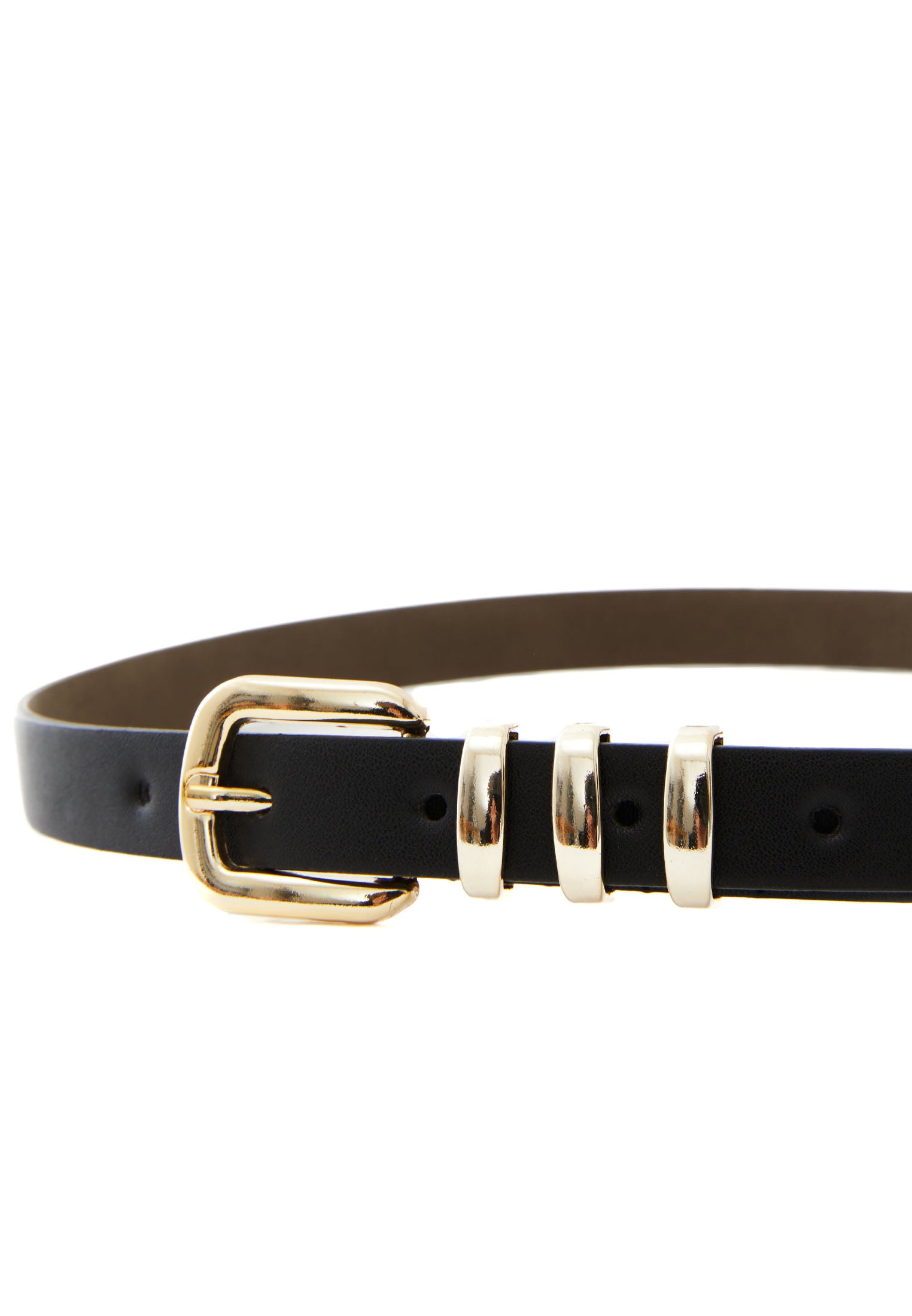 BUCKLED SUMMER BELT - BLACK