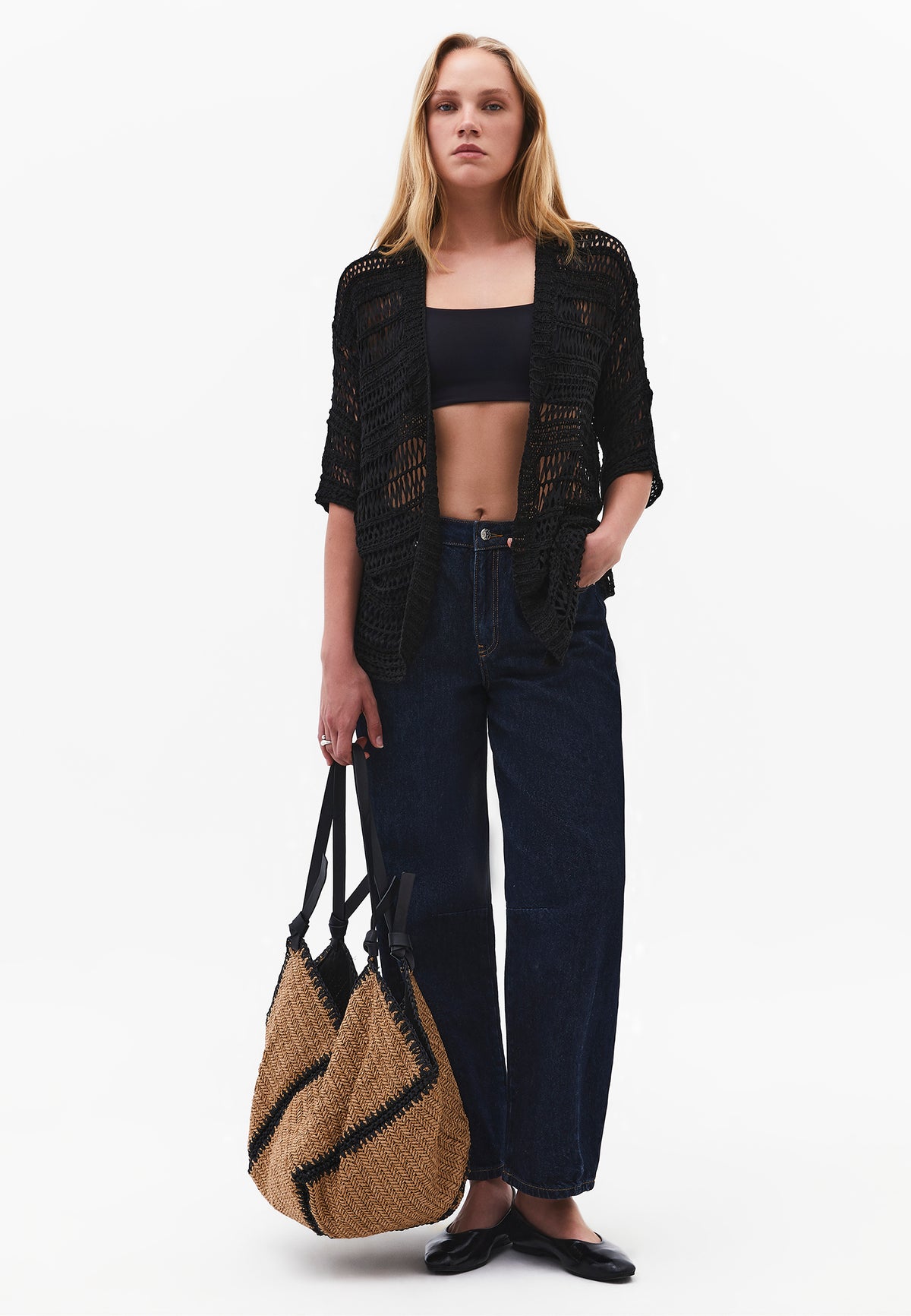 Comfortable Long Cardigan - Black