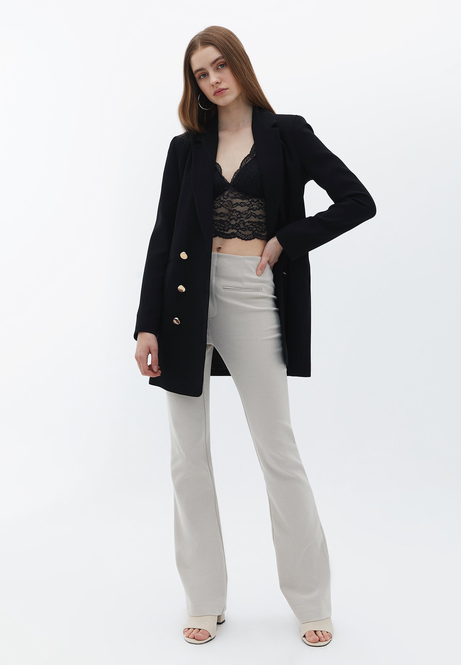 Lace bustier - BLACK