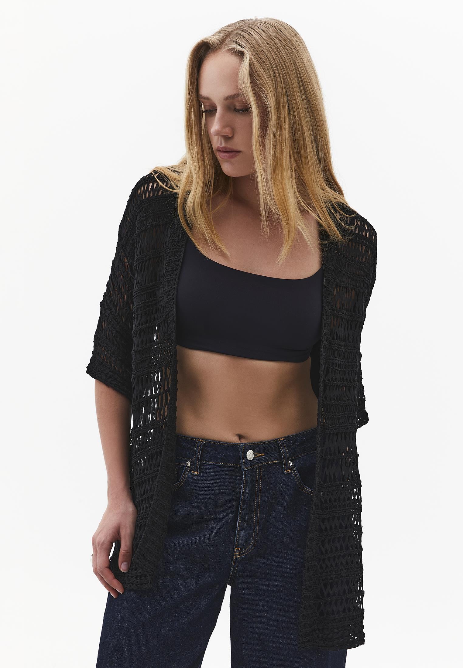 Comfortable Long Cardigan - BLACK