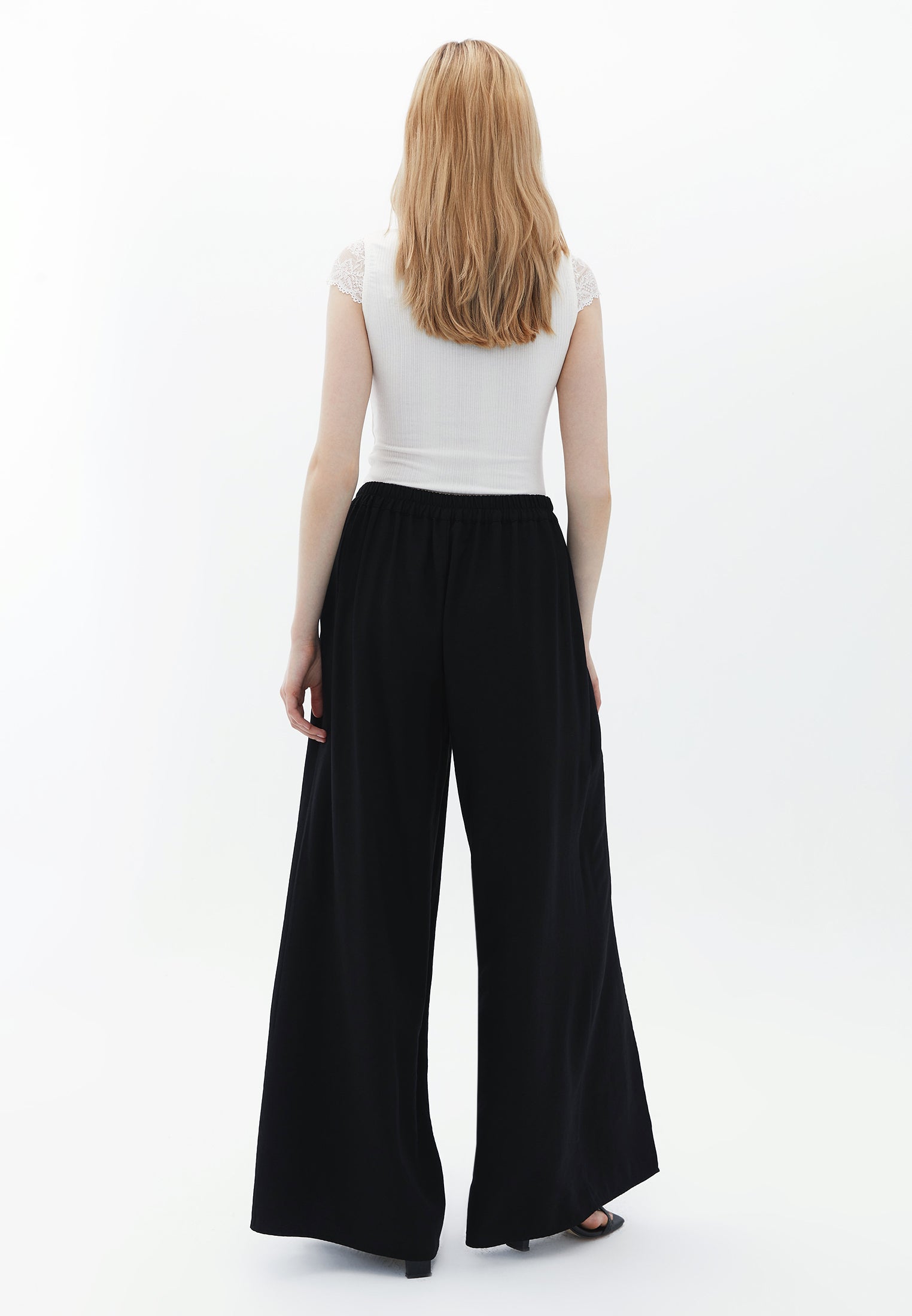 Viscose trousers - BLACK