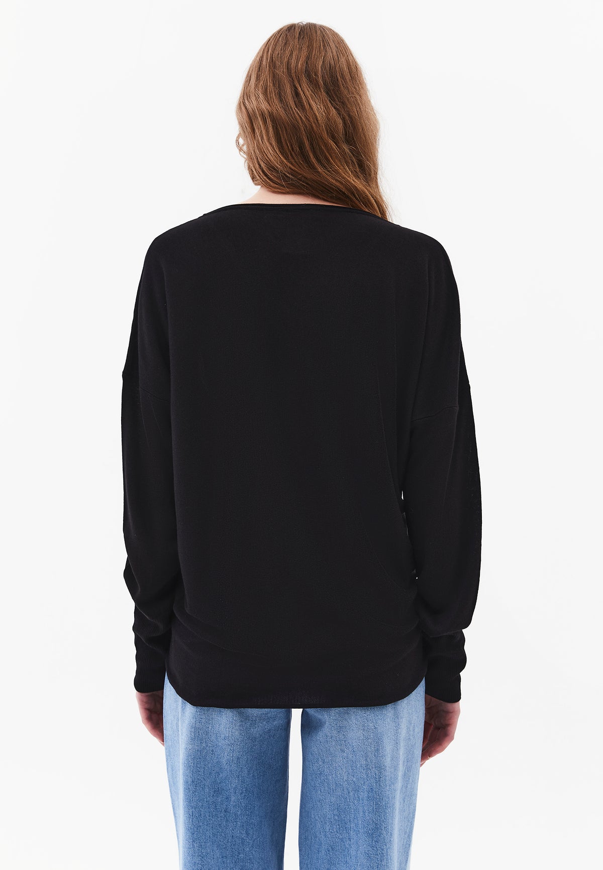 V Neck Sweater - BLACK