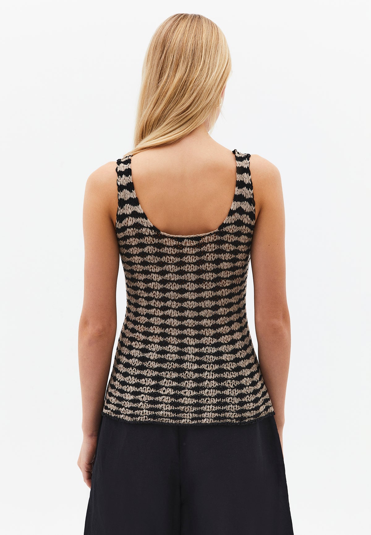 Lace U Neck Tank Top - Mix Color