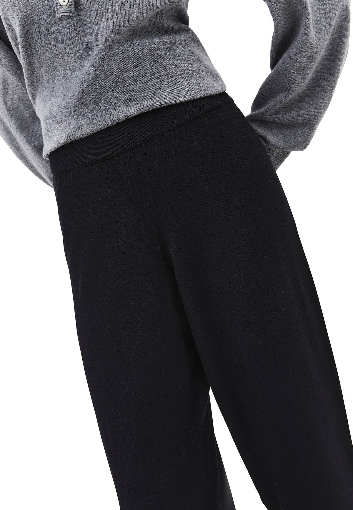 Elasticated Barrel Form Trousers - Black