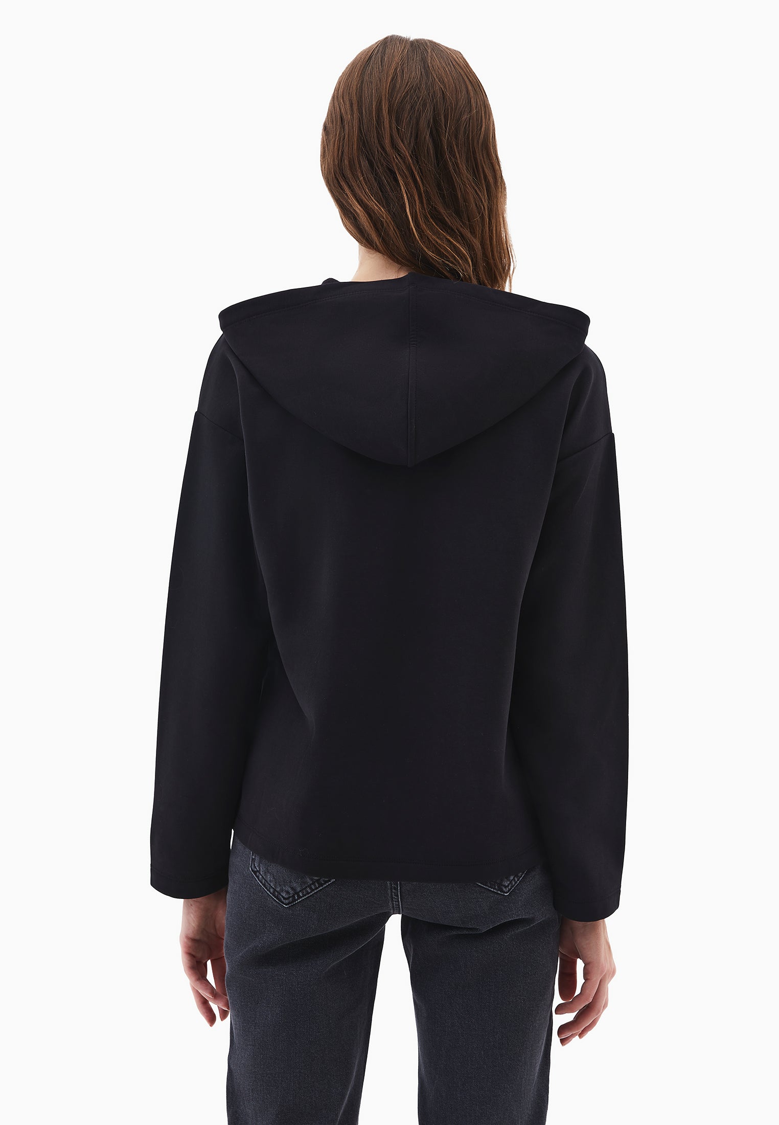 Hooded oversized sweatshirt - BLACK