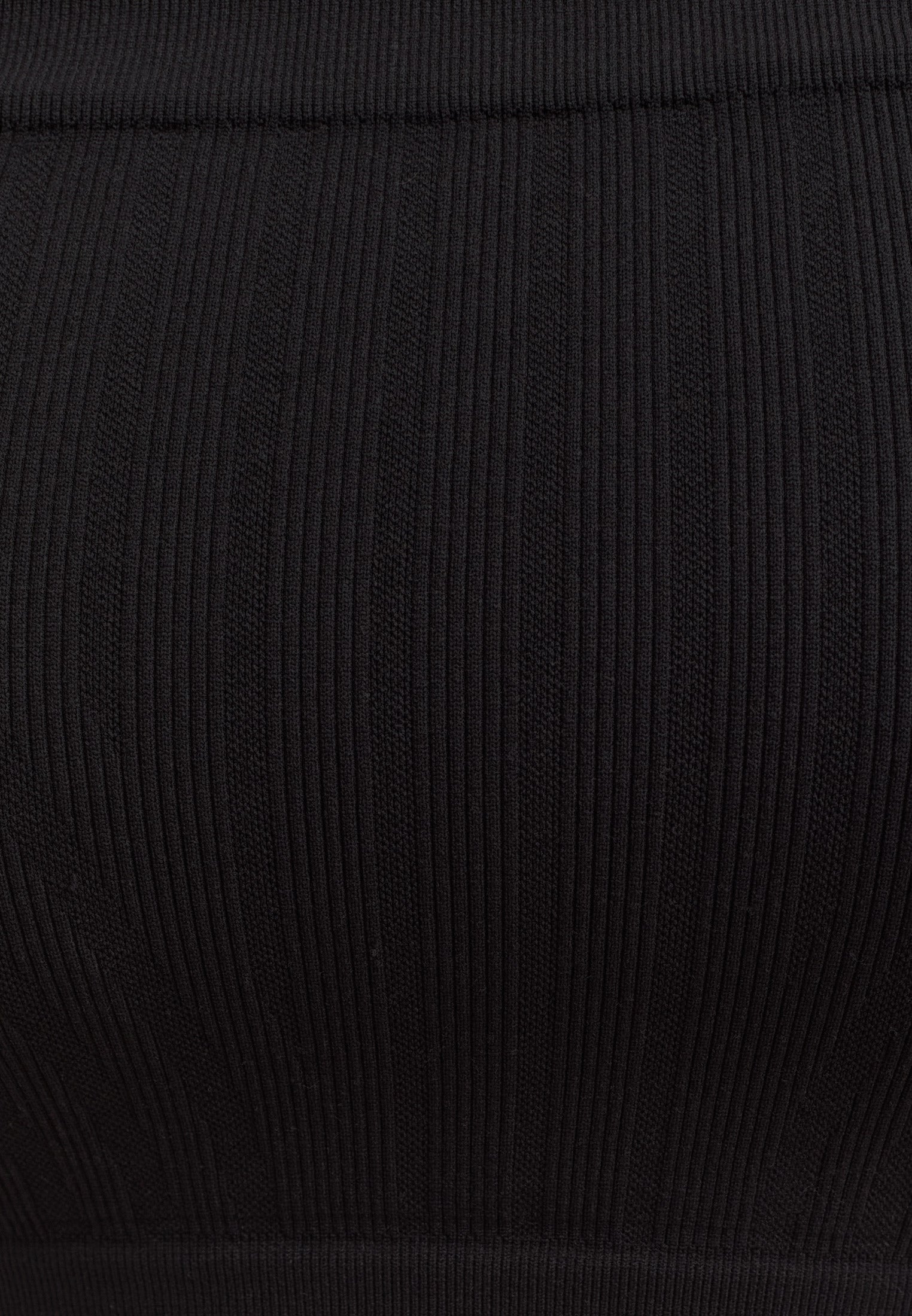 Square neck striped tank top - BLACK