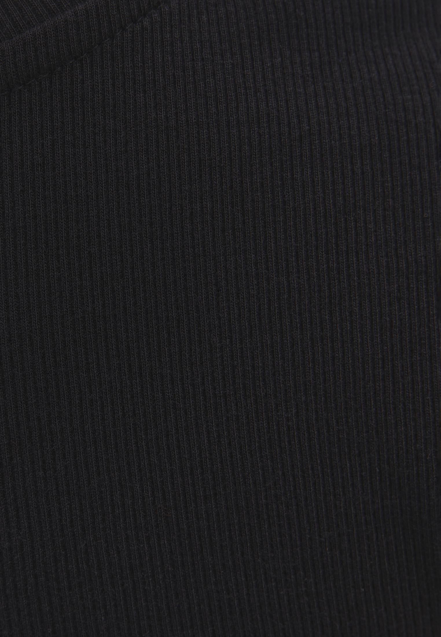 Boat Neck Sleeveless T-Shirt - BLACK